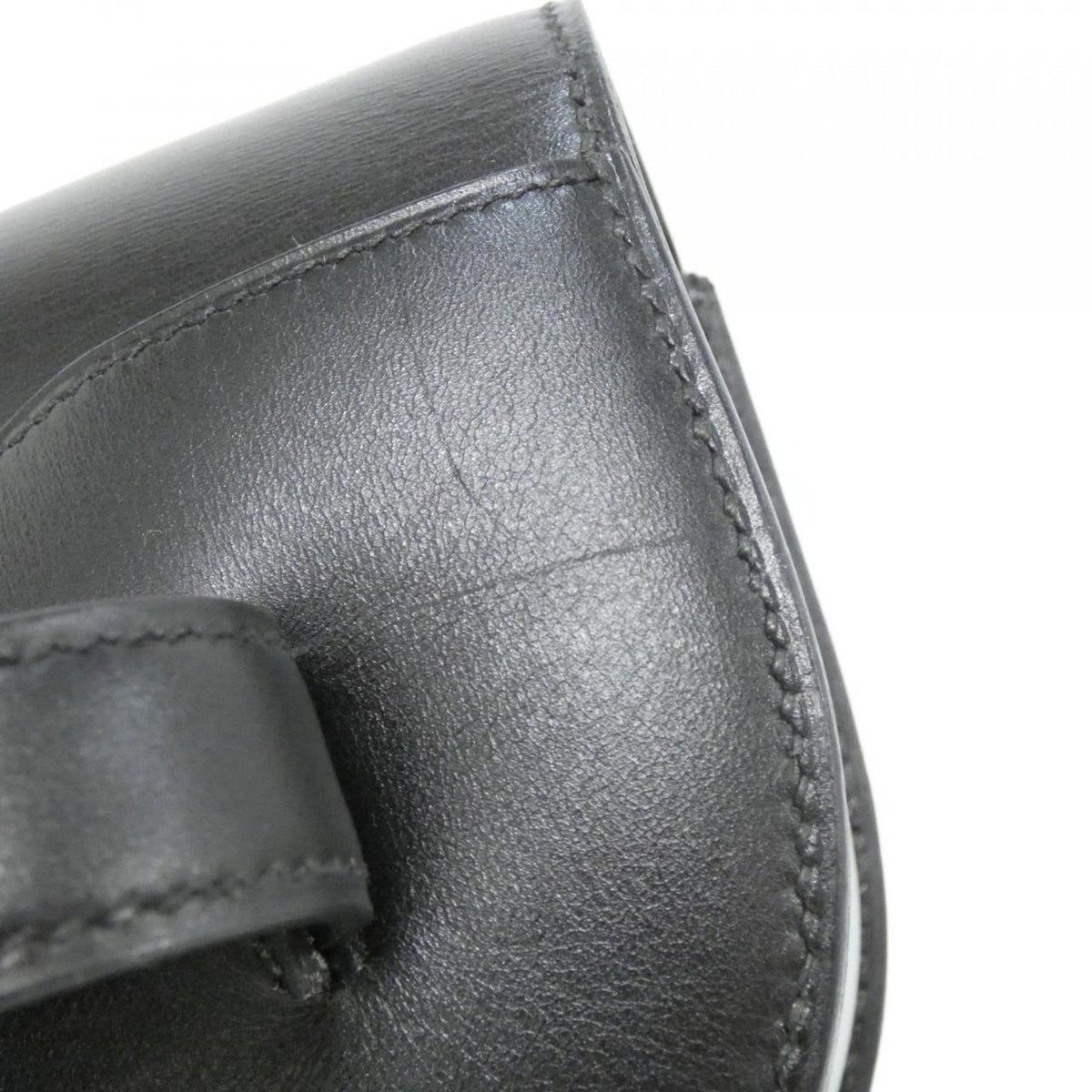 Hermes Black Box Calf Leather Fanny Pack (Pre-Owned)