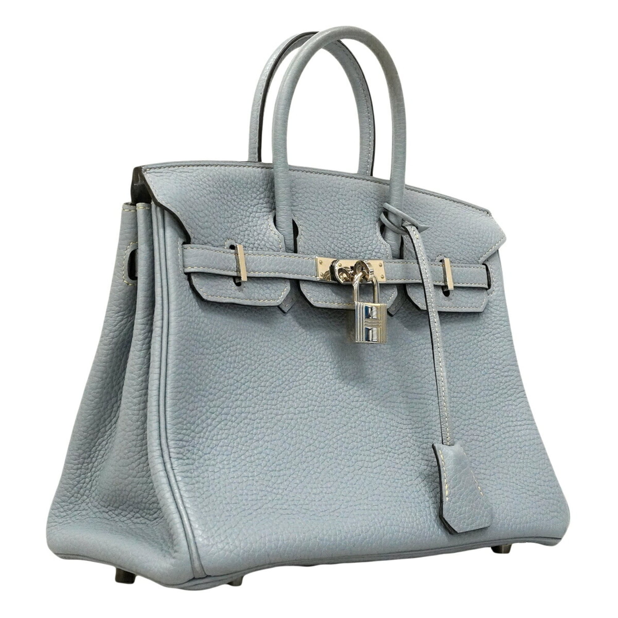 Hermes Blue Lin Togo Leather Handbag (Pre-Owned)