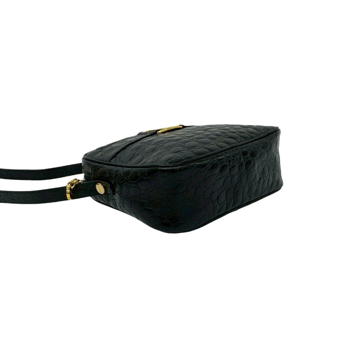 Salvatore Ferragamo Black Leather Shoulder Bag (Pre-Owned)