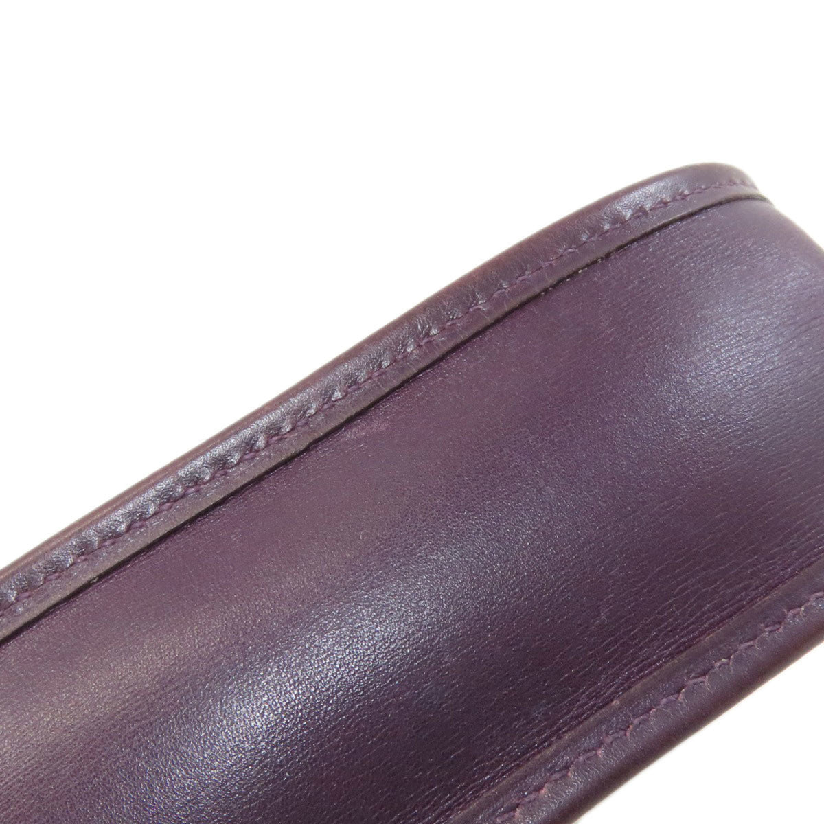 Hermes Evelyne Purple Leather Shoulder Bag (Pre-Owned)