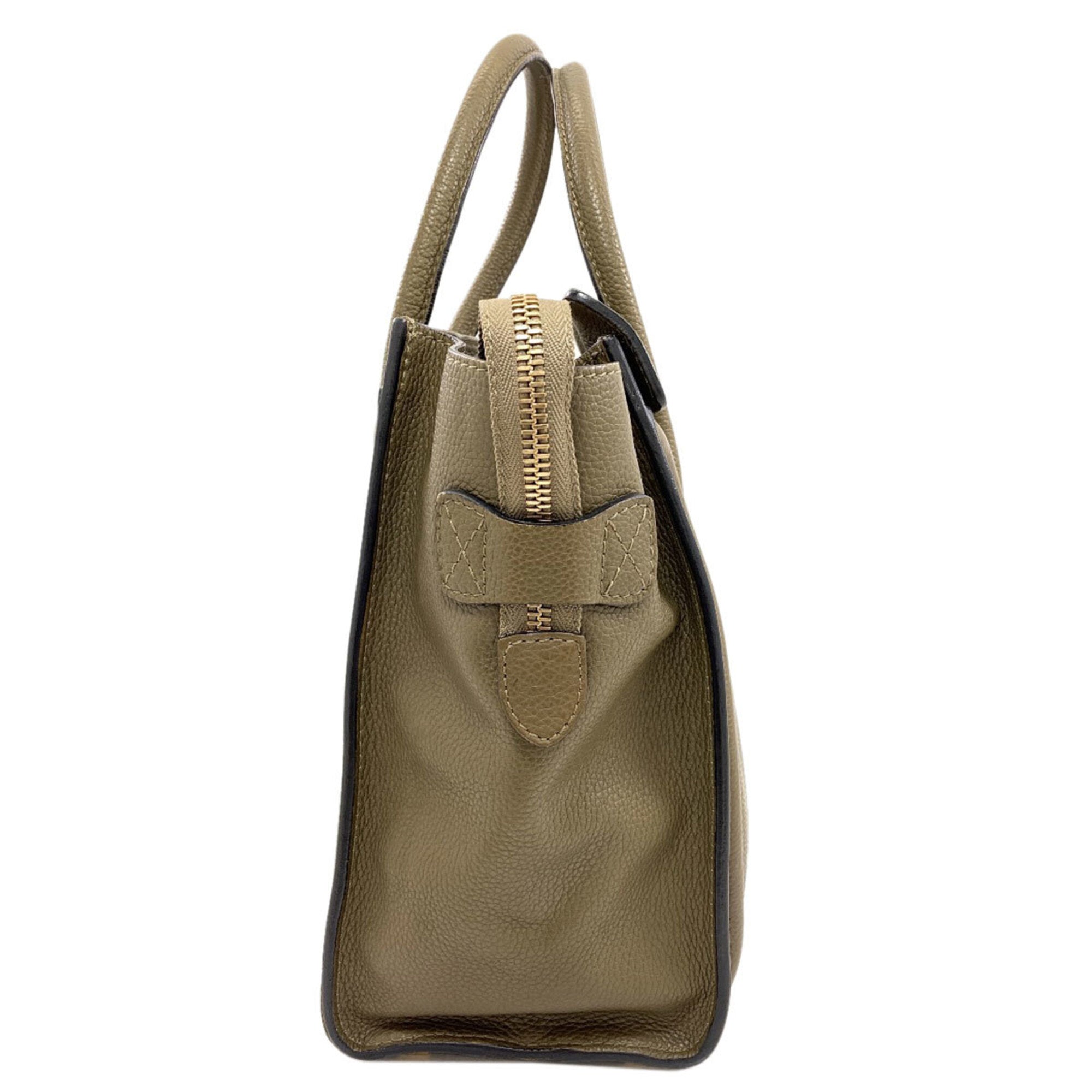 Celine Khaki Leather Handbag (Pre-Owned)