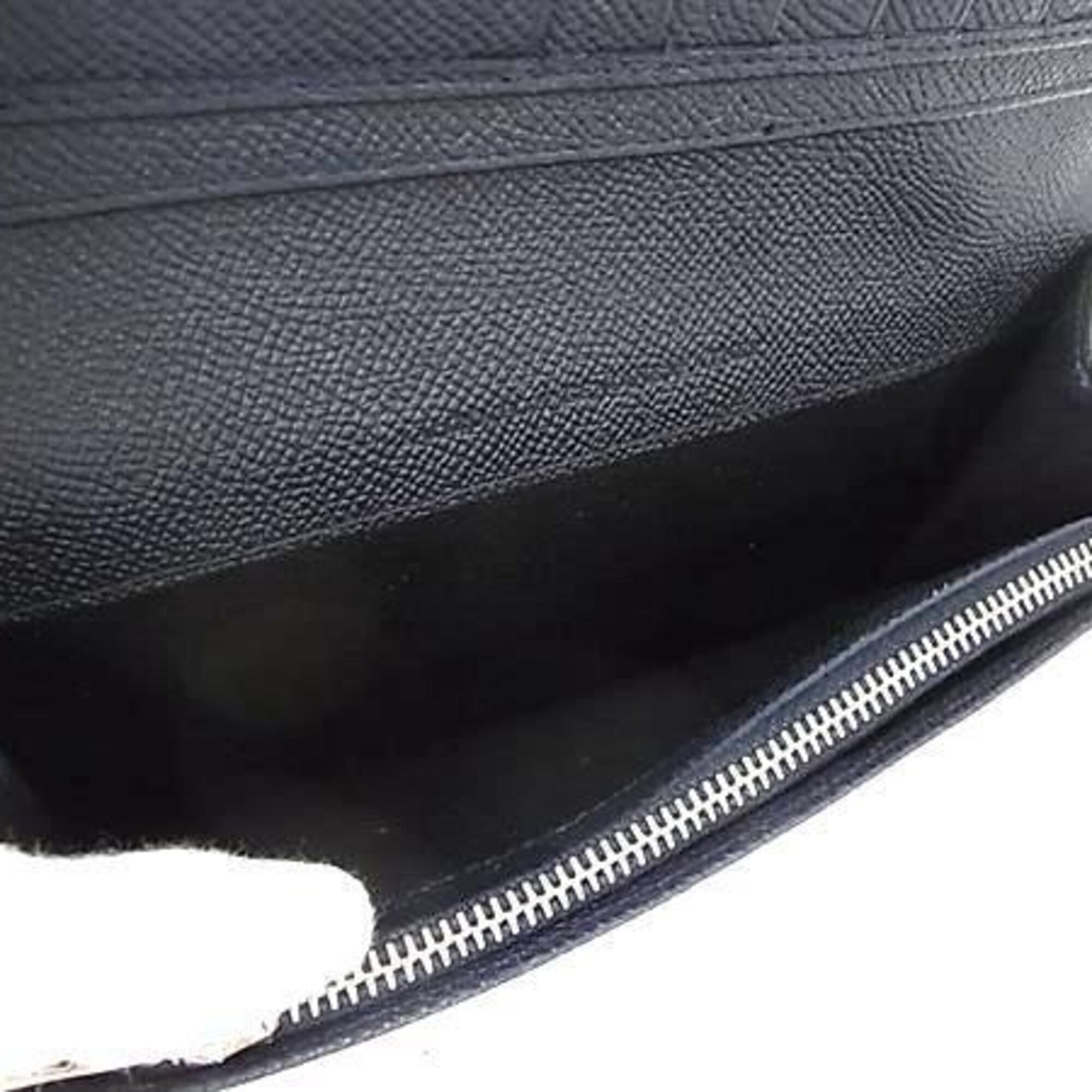 Bally Navy Leather Long Wallet (Bi-Fold) (Pre-Owned)