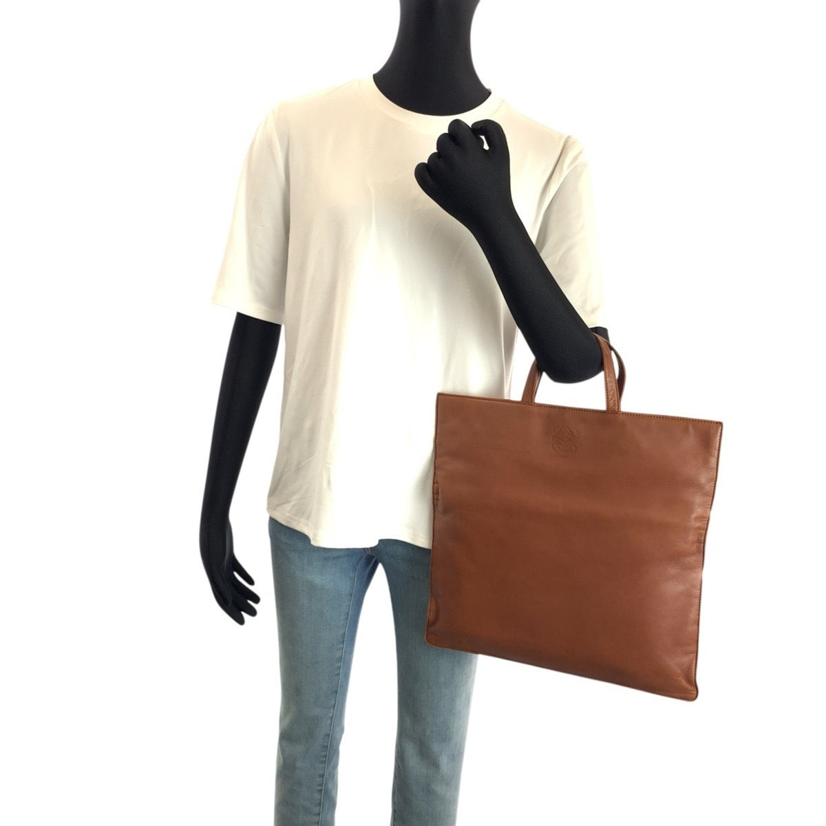 Loewe Brown Leather Handbag Tote Bag (Pre-Owned)
