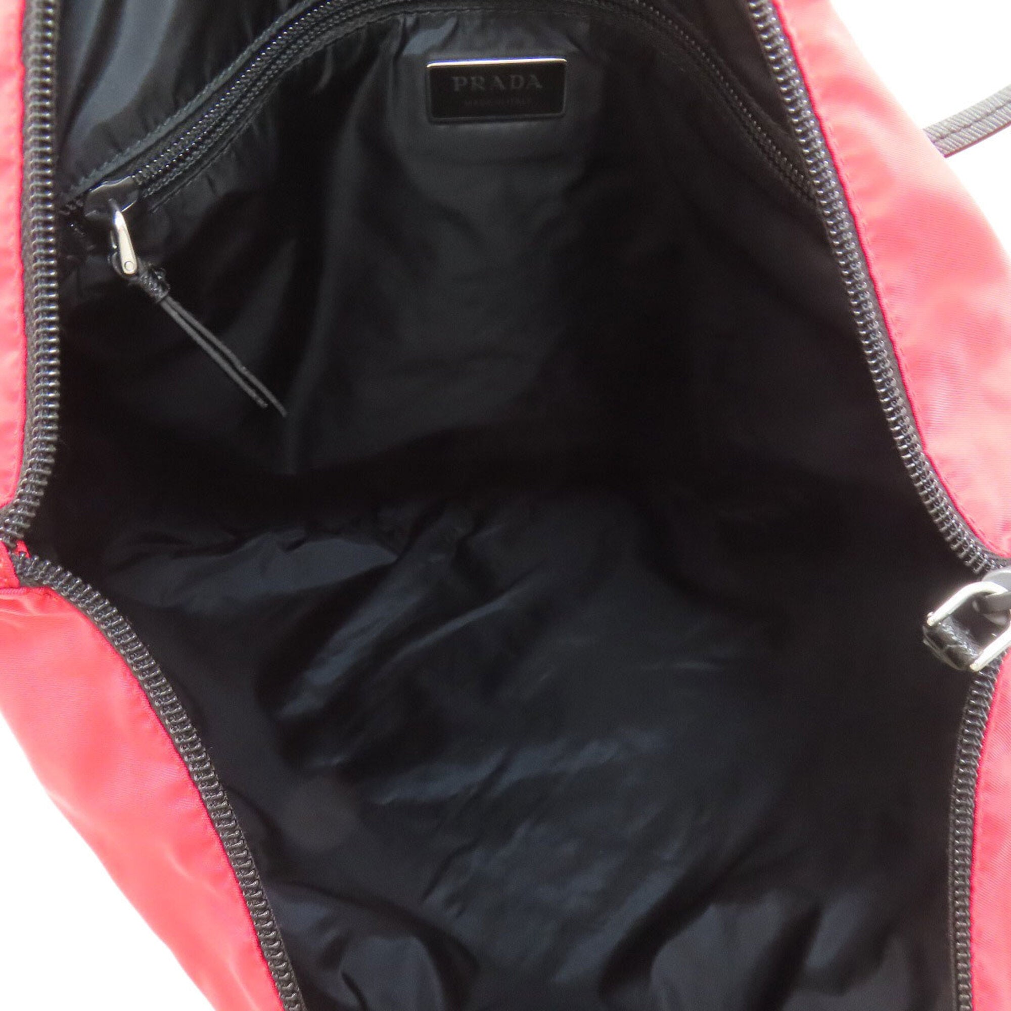 Prada Red Color Nylon Tote Bag (Pre-Owned)