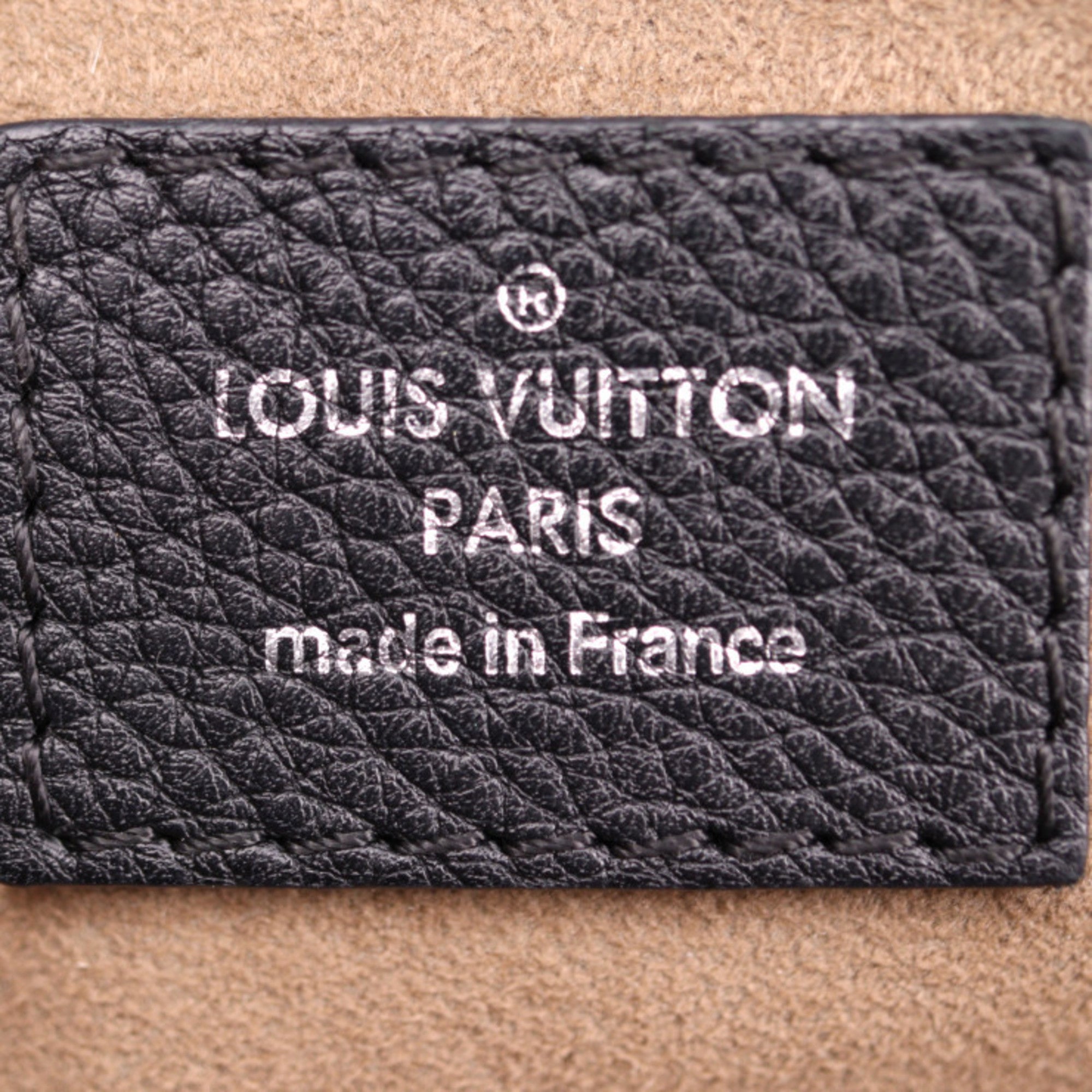 Louis Vuitton Black Leather Handbag Shoulder Bag Tote Bag (Pre-Owned)
