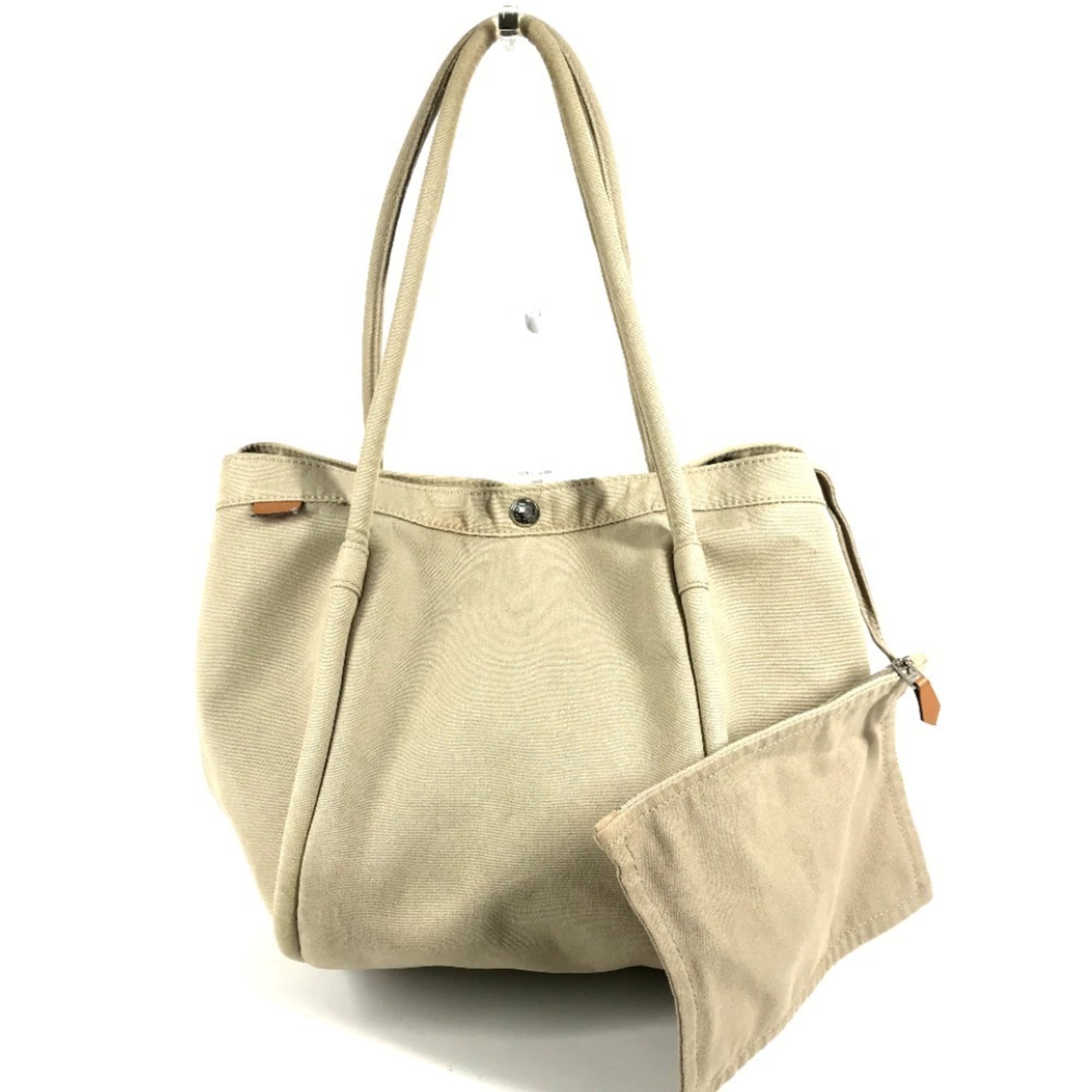 Hermes Beige Handbag Pouch Tote Bag (Pre-Owned)