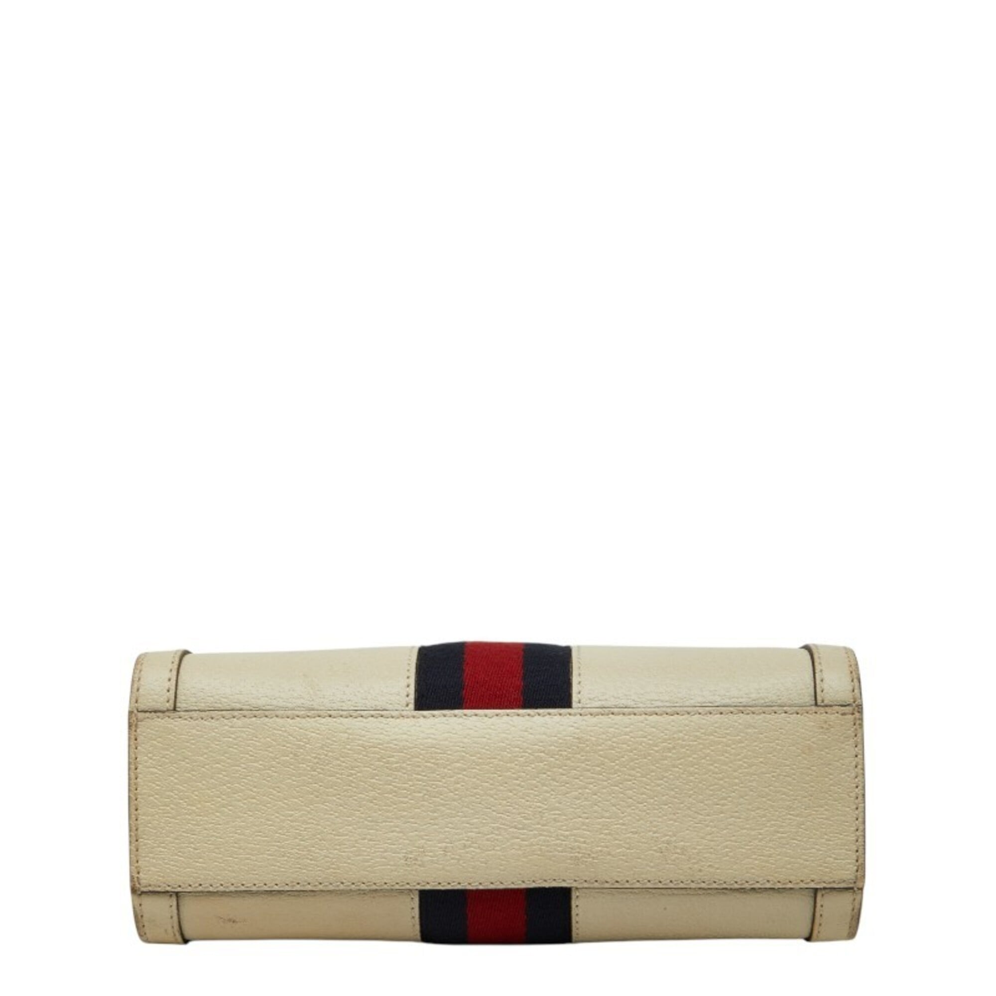 Gucci Ivory Leather Handbag Shoulder Bag (Pre-Owned)