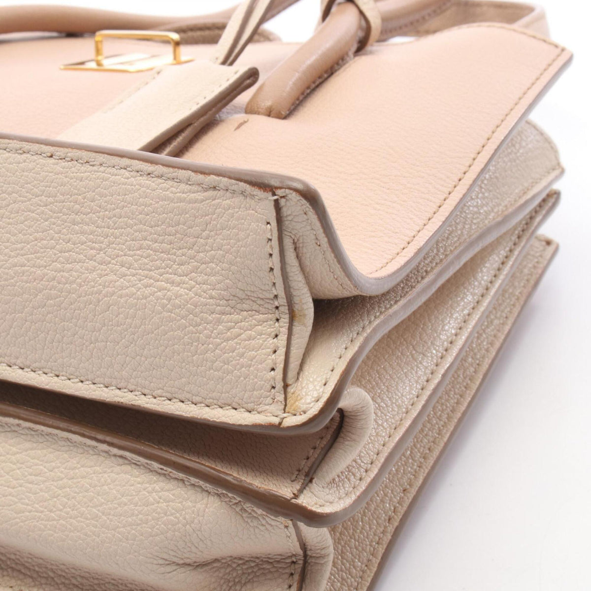 Miu Miu Beige Pink Leather Handbag (Pre-Owned)