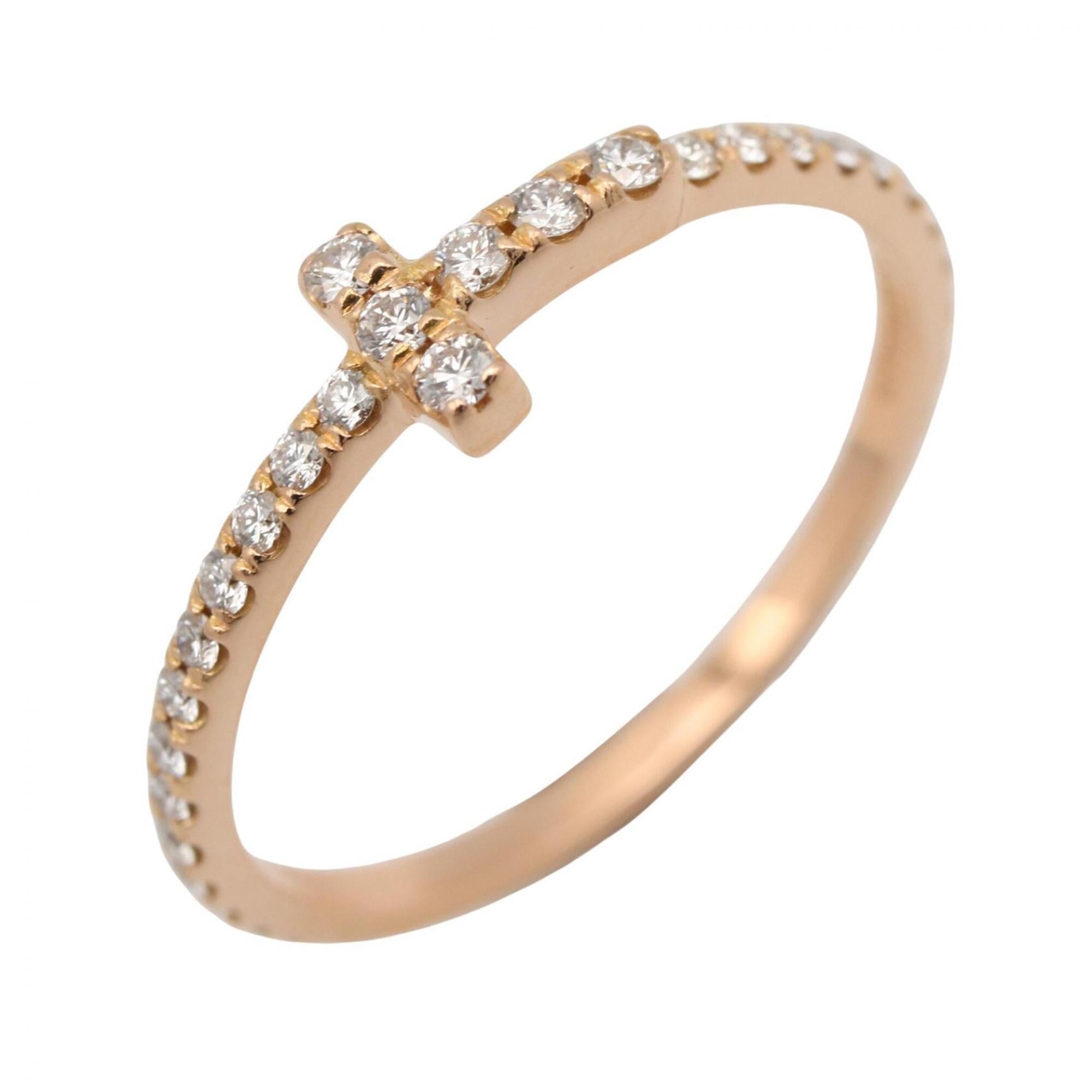 Tiffany Gold Clear Pink Gold (18K) Band Ring (Pre-Owned)