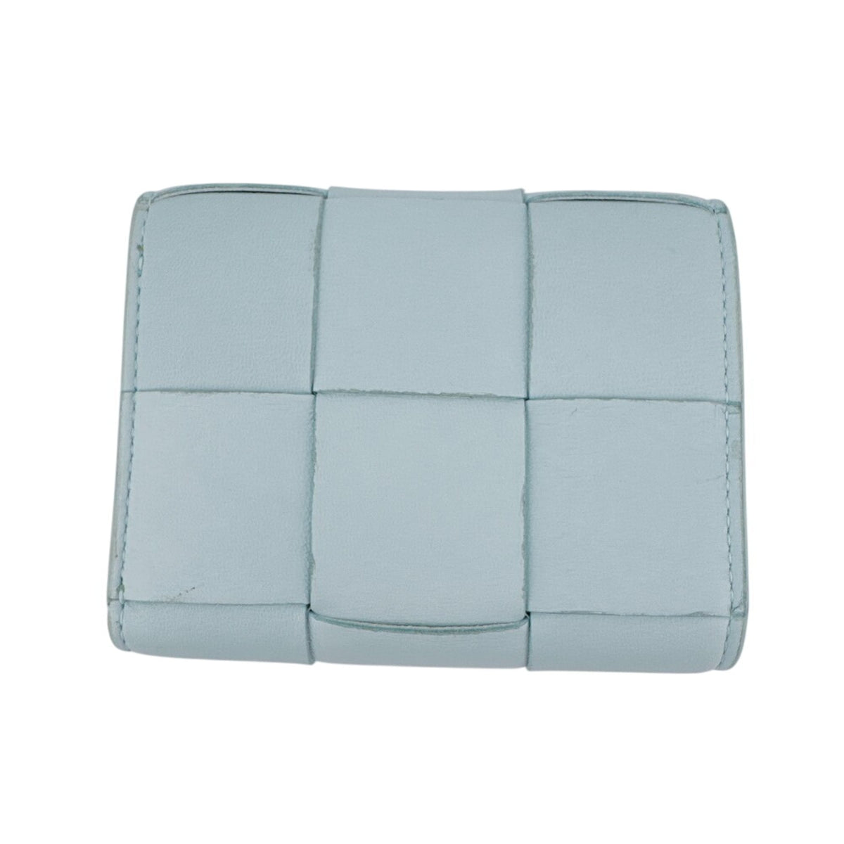 Bottega Veneta Blue Leather Wallet (Tri-Fold) (Pre-Owned)
