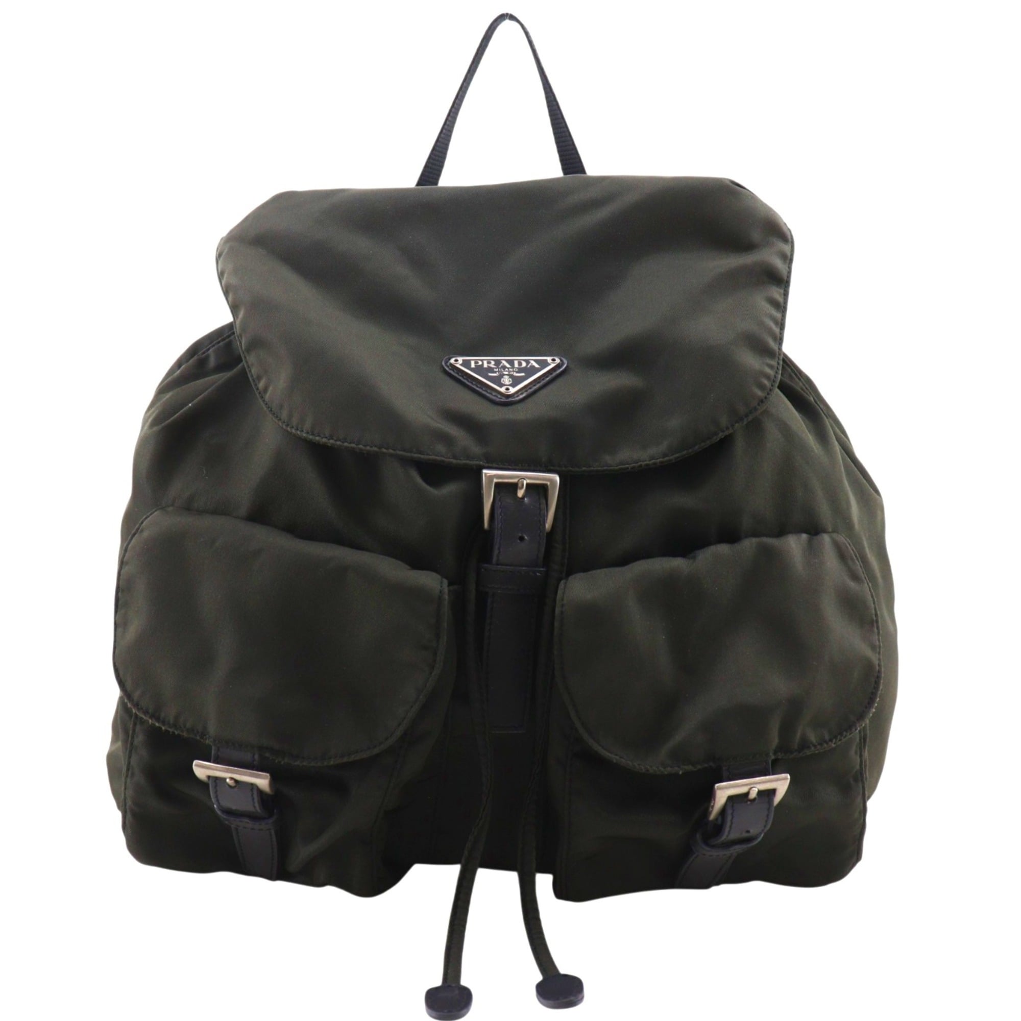 Prada Khaki Nylon Backpack (Pre-Owned)