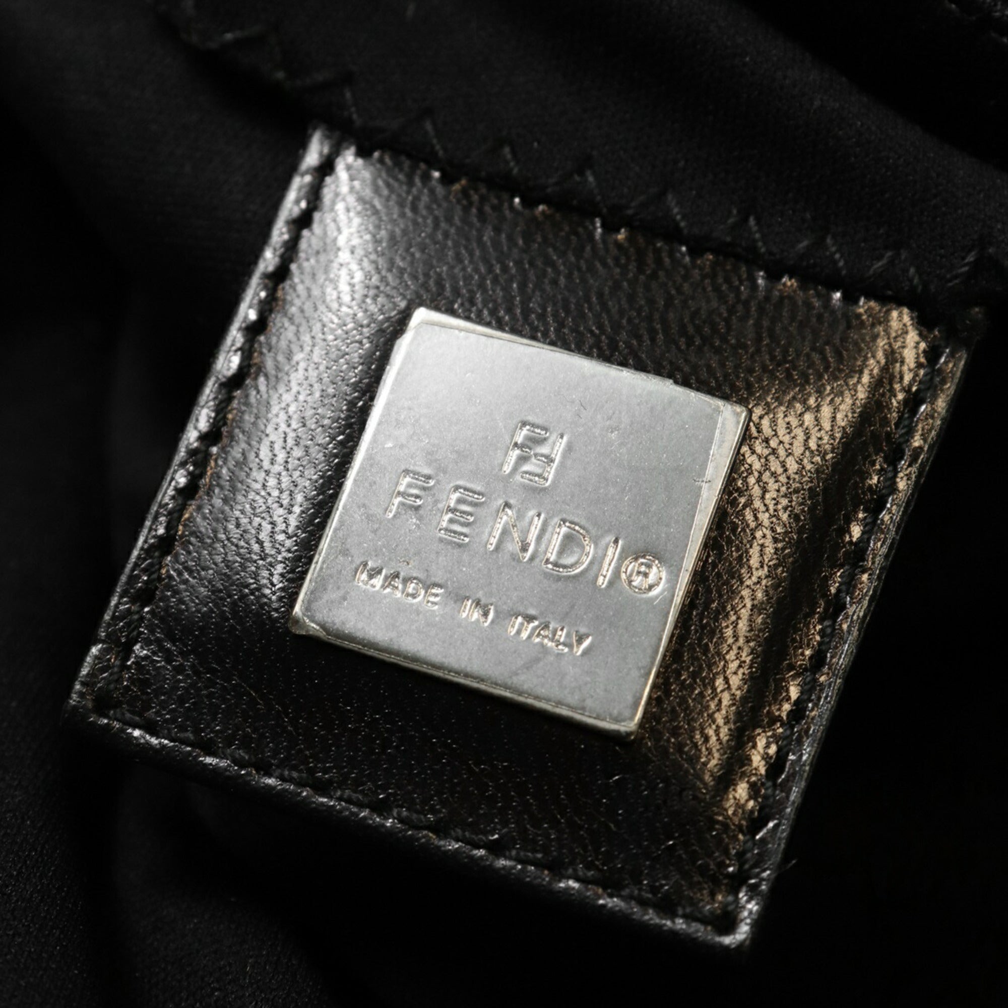 Fendi Black Cotton Jersey Shoulder Bag (Pre-Owned)