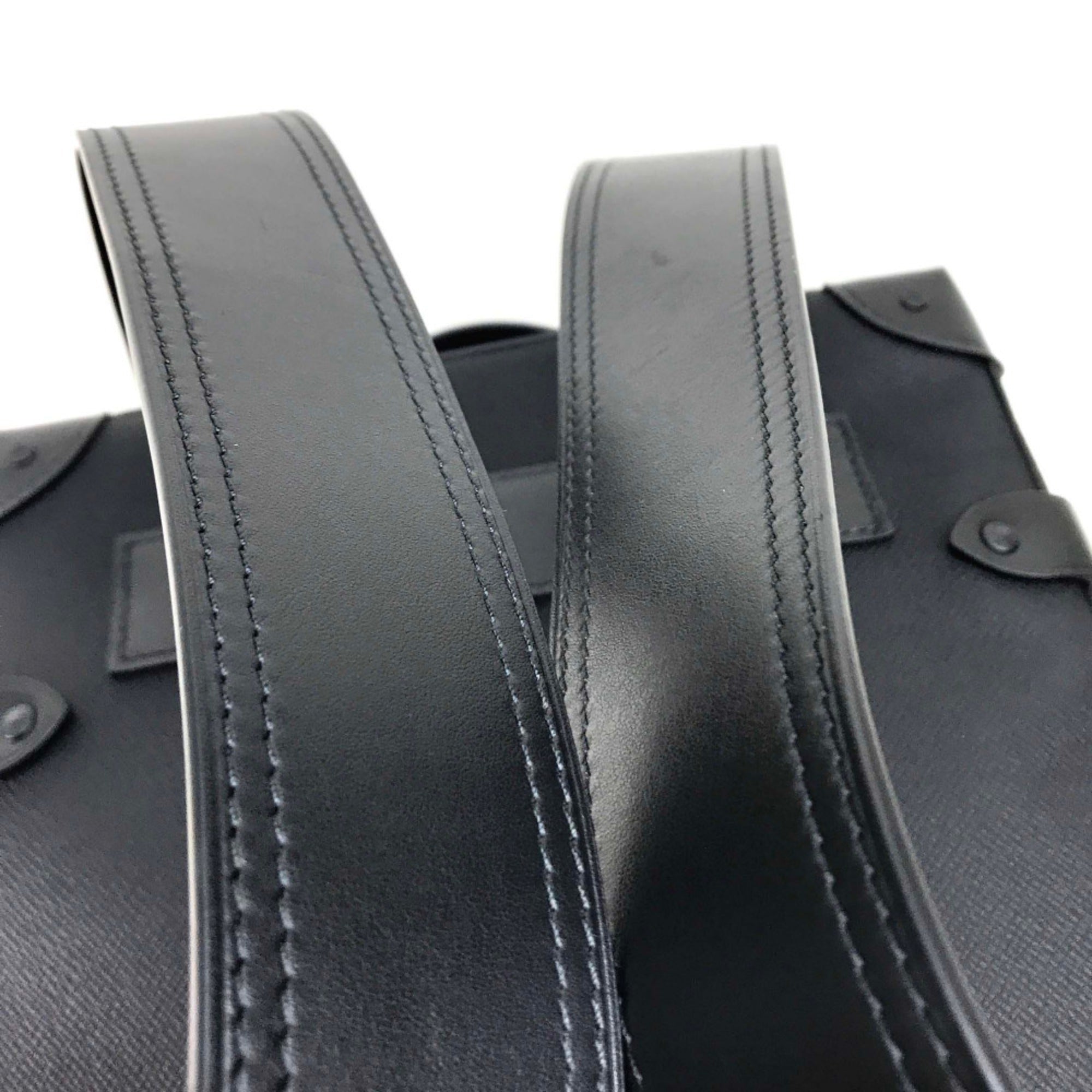 Louis Vuitton Black Leather Backpack (Pre-Owned)