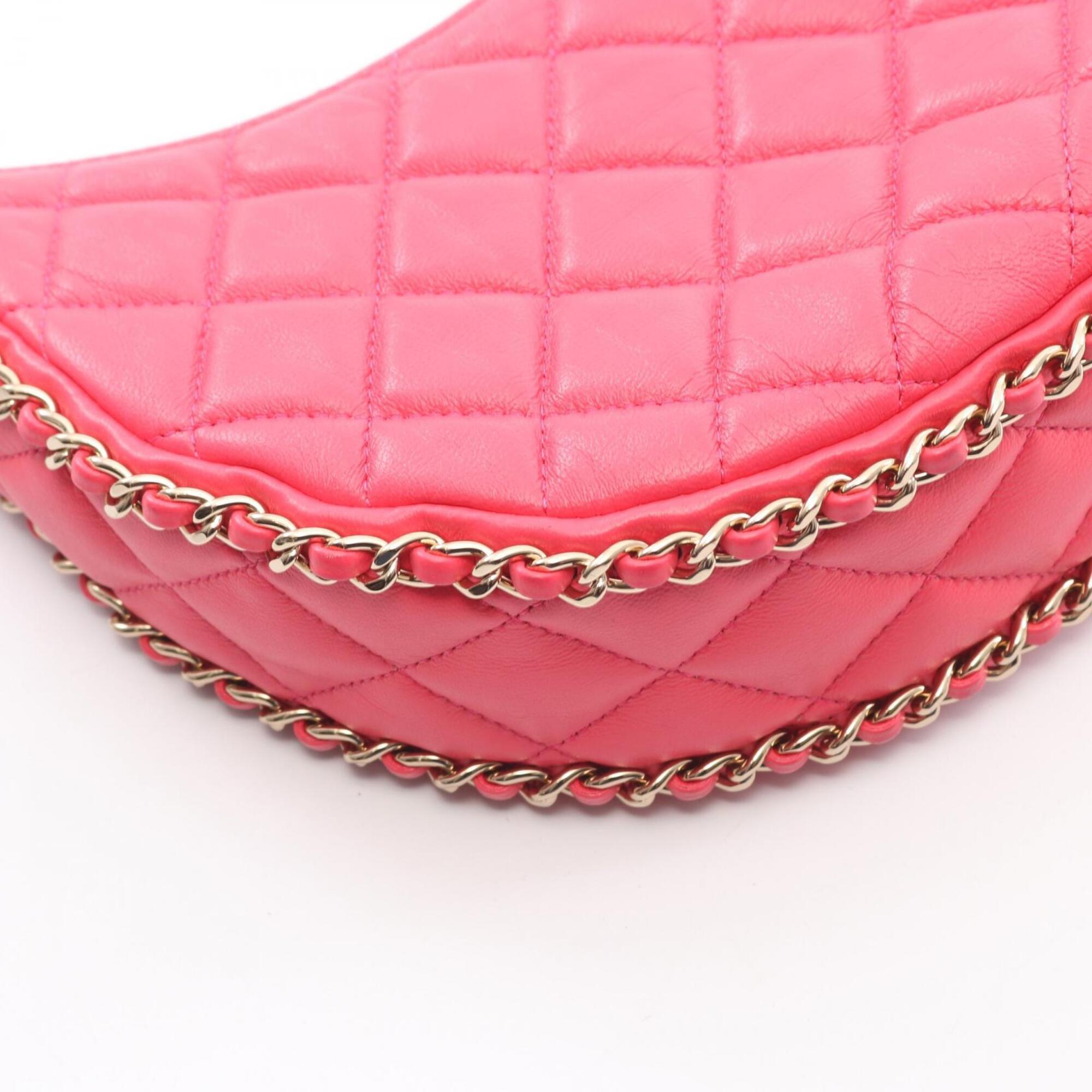 Chanel Matelasse Pink Leather Shoulder Bag (Pre-Owned)