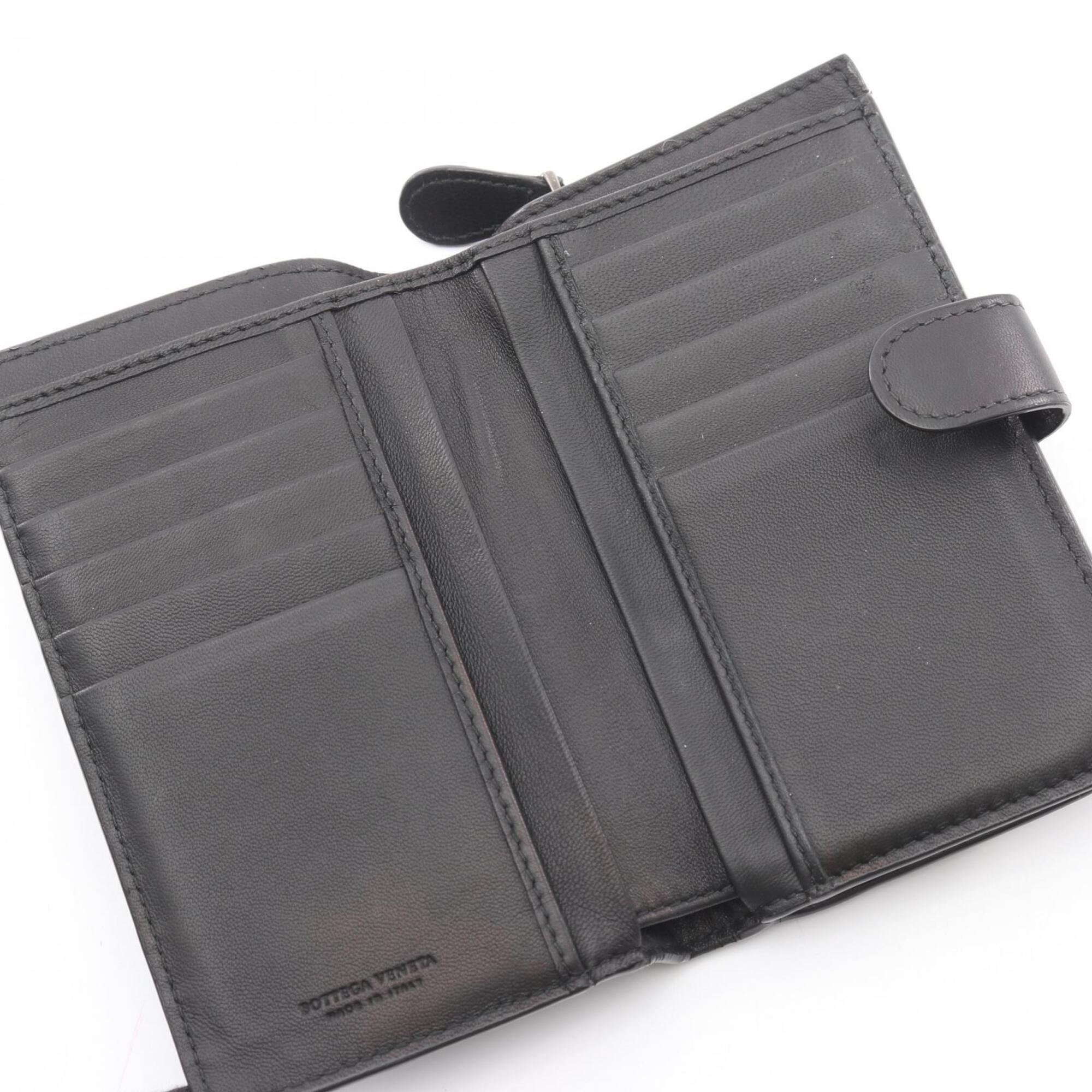 Bottega Veneta Black Intrecciato Wallet (Bi-Fold) (Pre-Owned)