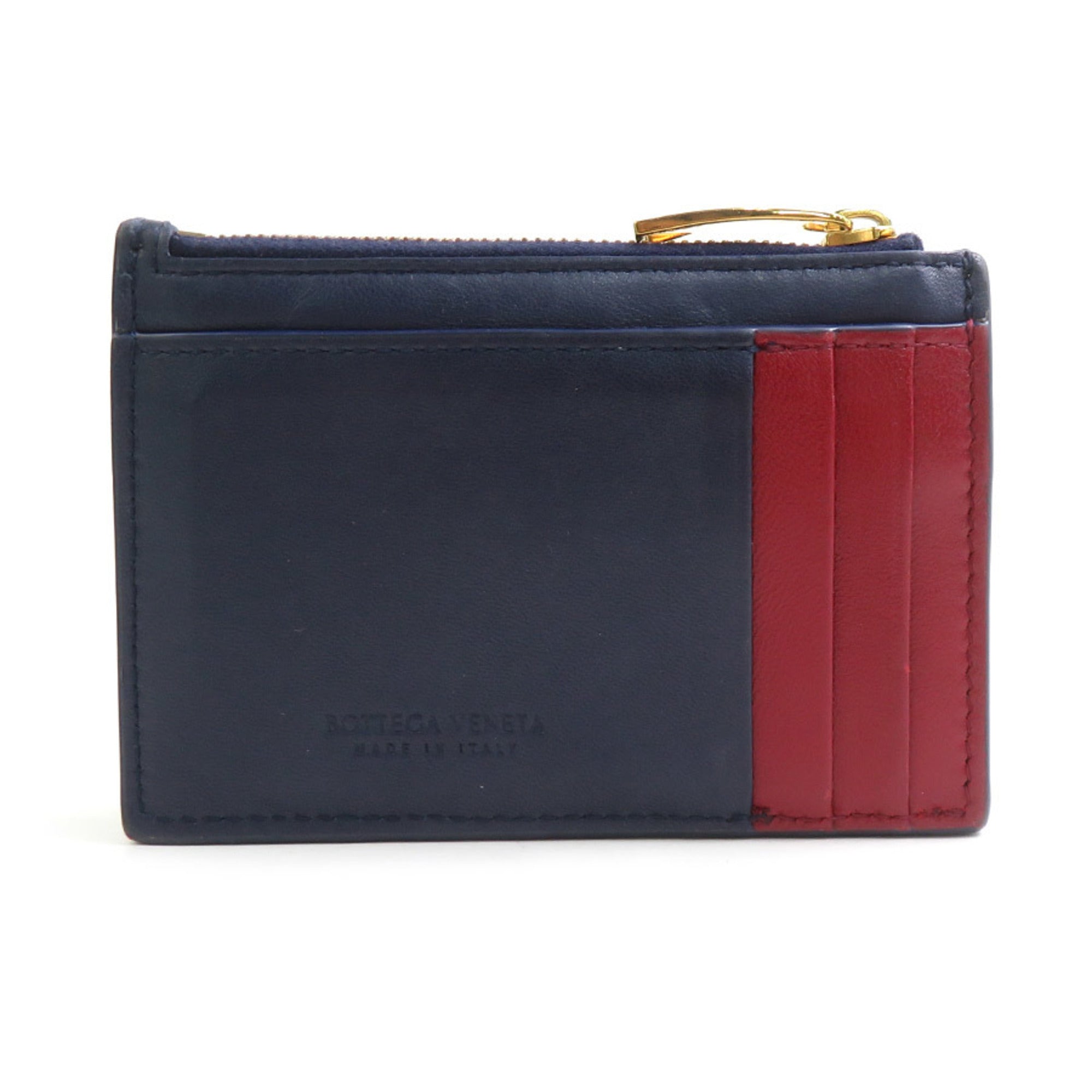 Bottega Veneta Purple Red Color Leather Coin Purse/Coin Case (Pre-Owned)