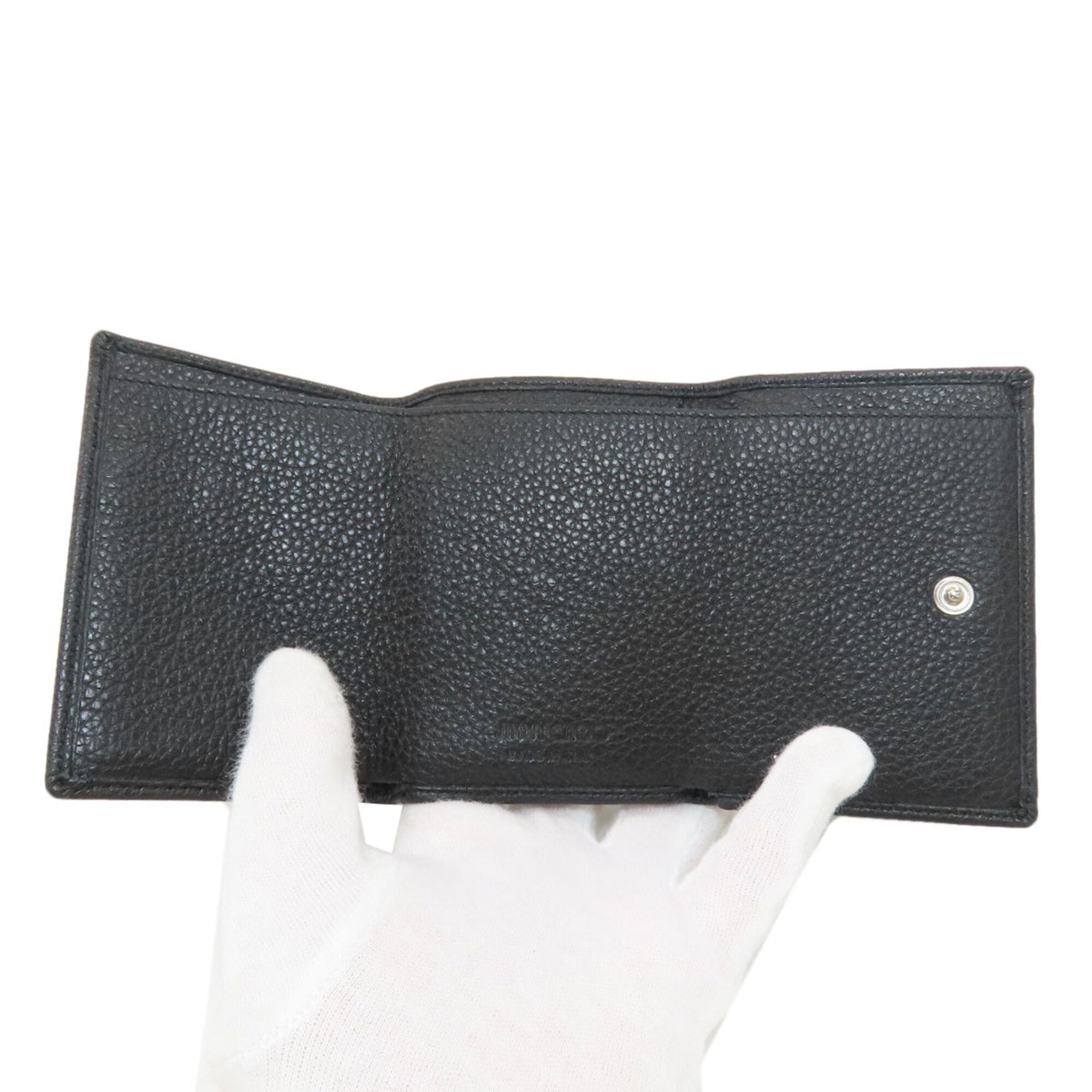 Jimmy Choo Black Leather Wallet (Tri-Fold) (Pre-Owned)