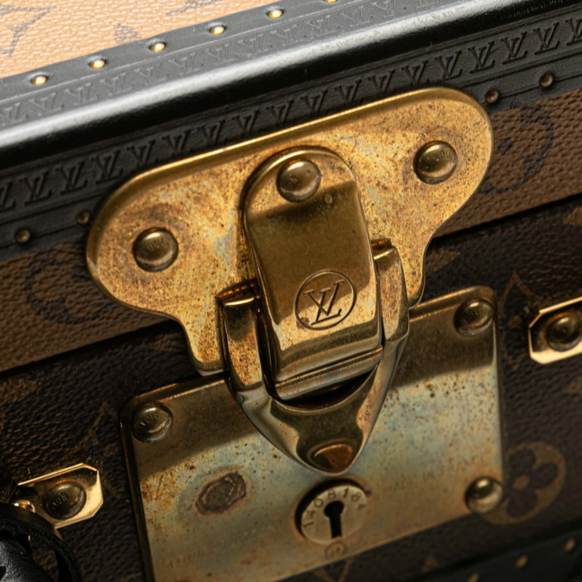 Louis Vuitton Monogram Reverse Black Brown Monogram Reverse Pvc Leather Attaché Case Briefcase (Pre-Owned)