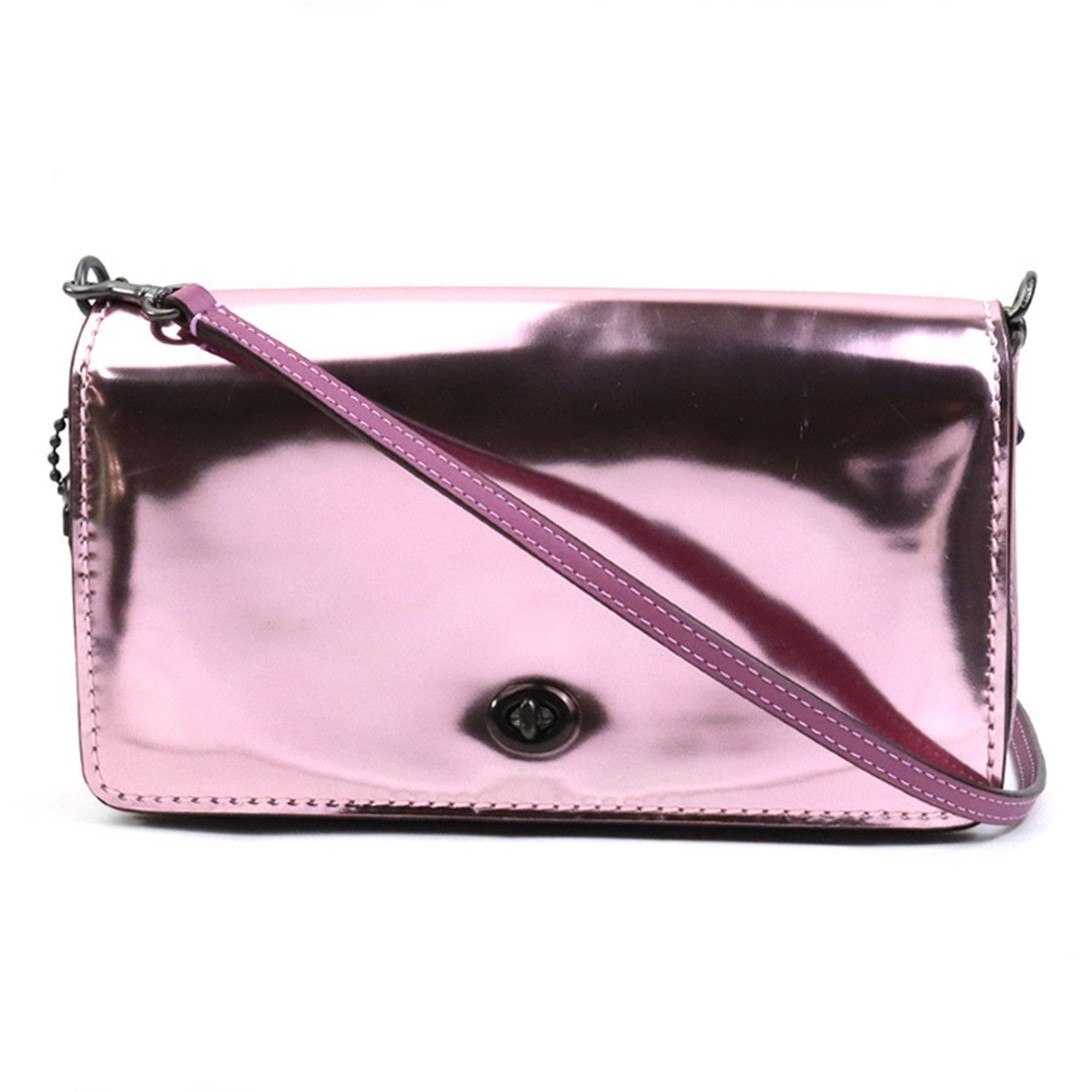 Coach Metallic Pink Leather Shoulder Bag (Pre-Owned)