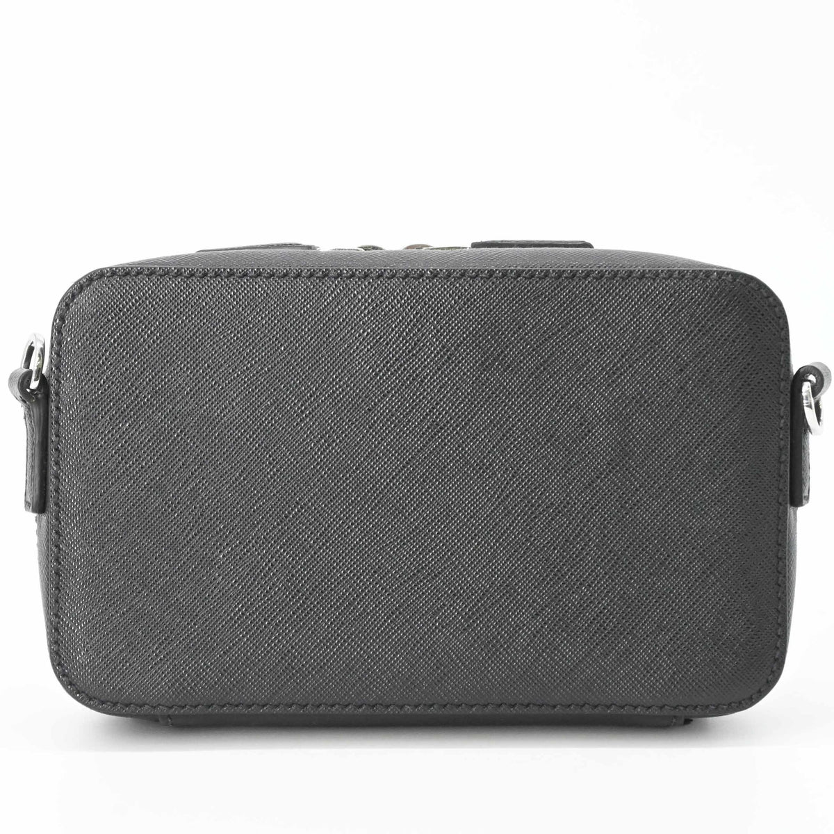Prada Saffiano Black Leather Shoulder Bag (Pre-Owned)