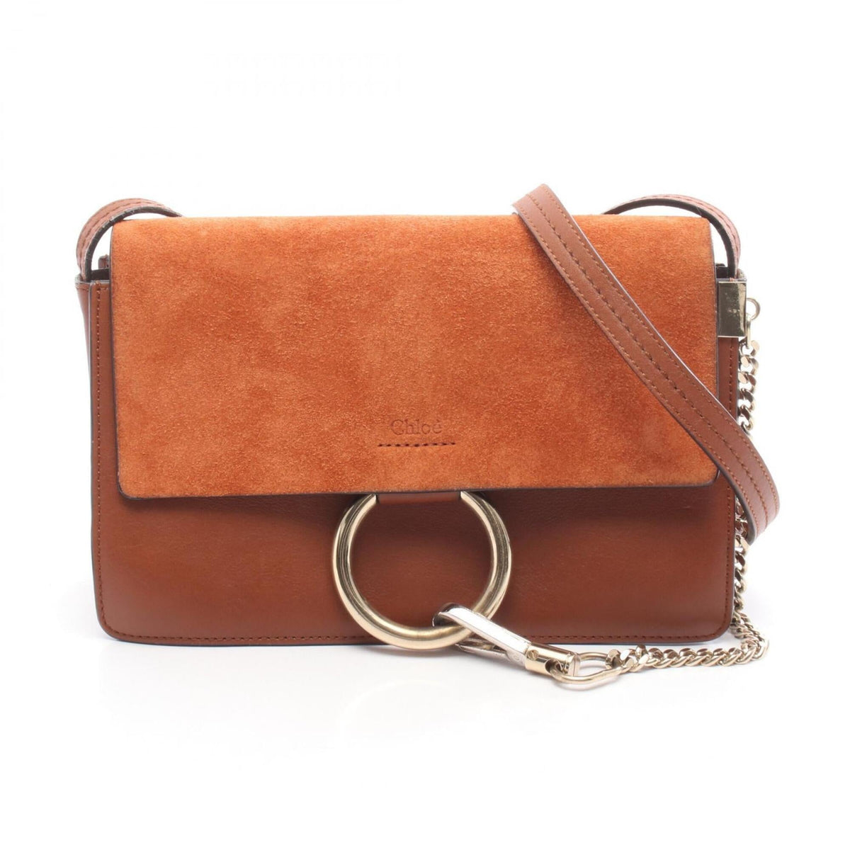Chloé Brown Leather Suede Handbag Shoulder Bag (Pre-Owned)