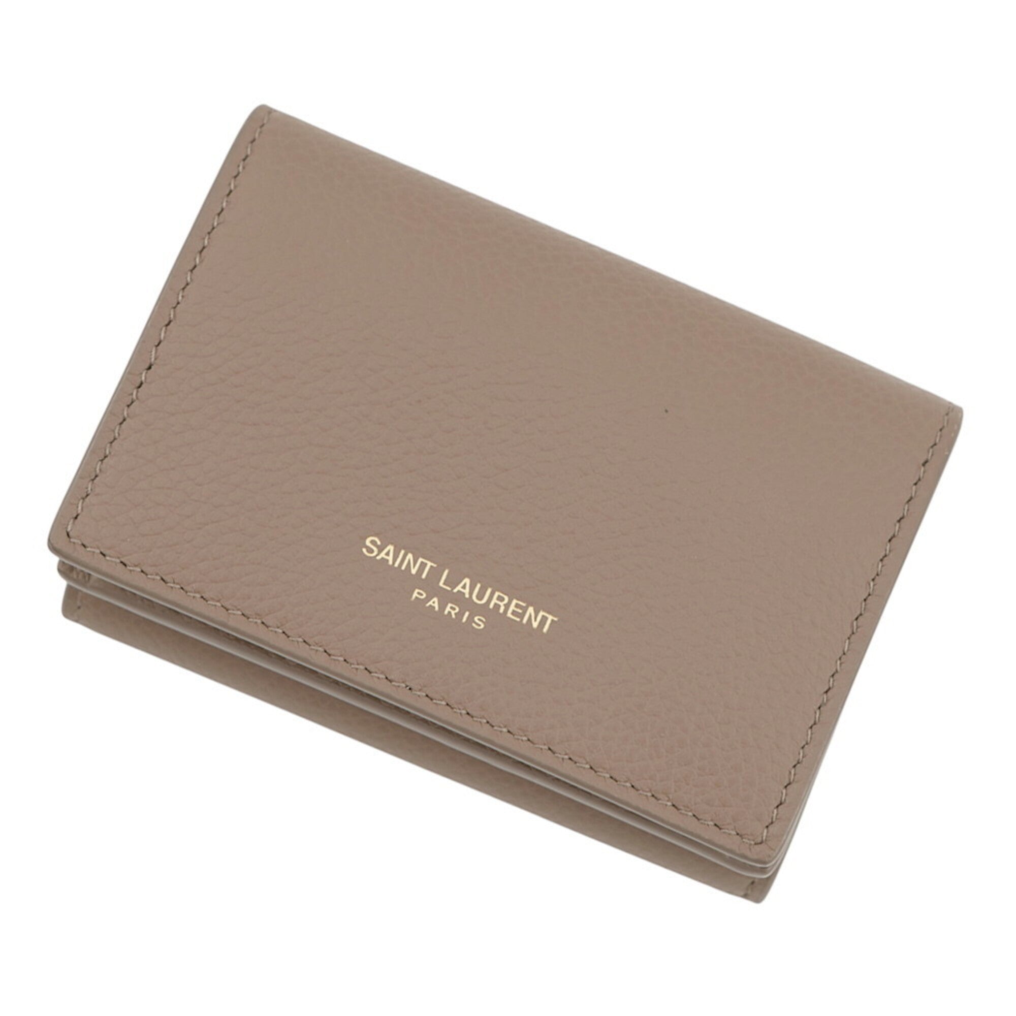 Yves Saint Laurent Brown Leather Wallet (Tri-Fold) (Pre-Owned)