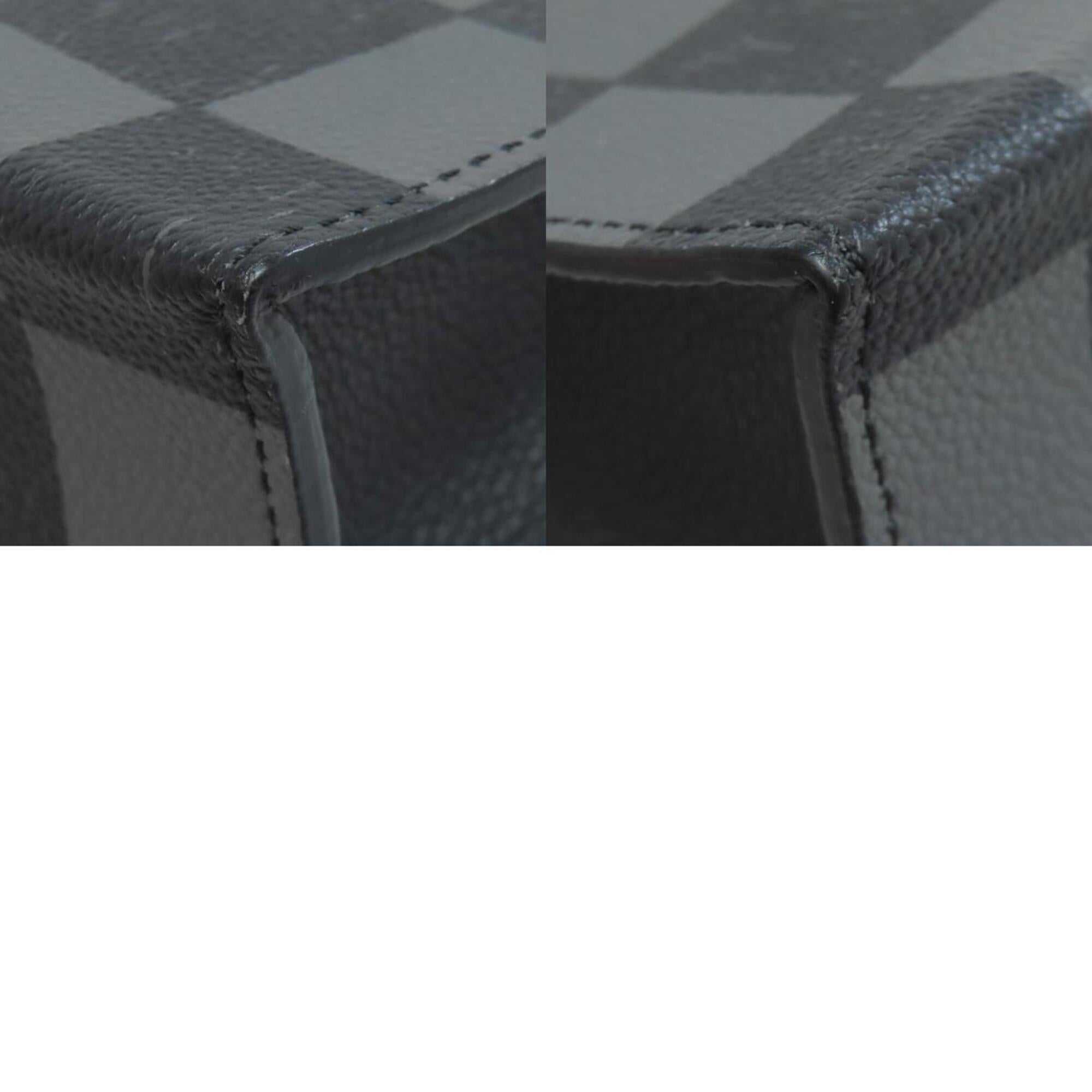 Louis Vuitton Black Damier Canvas Handbag (Pre-Owned)