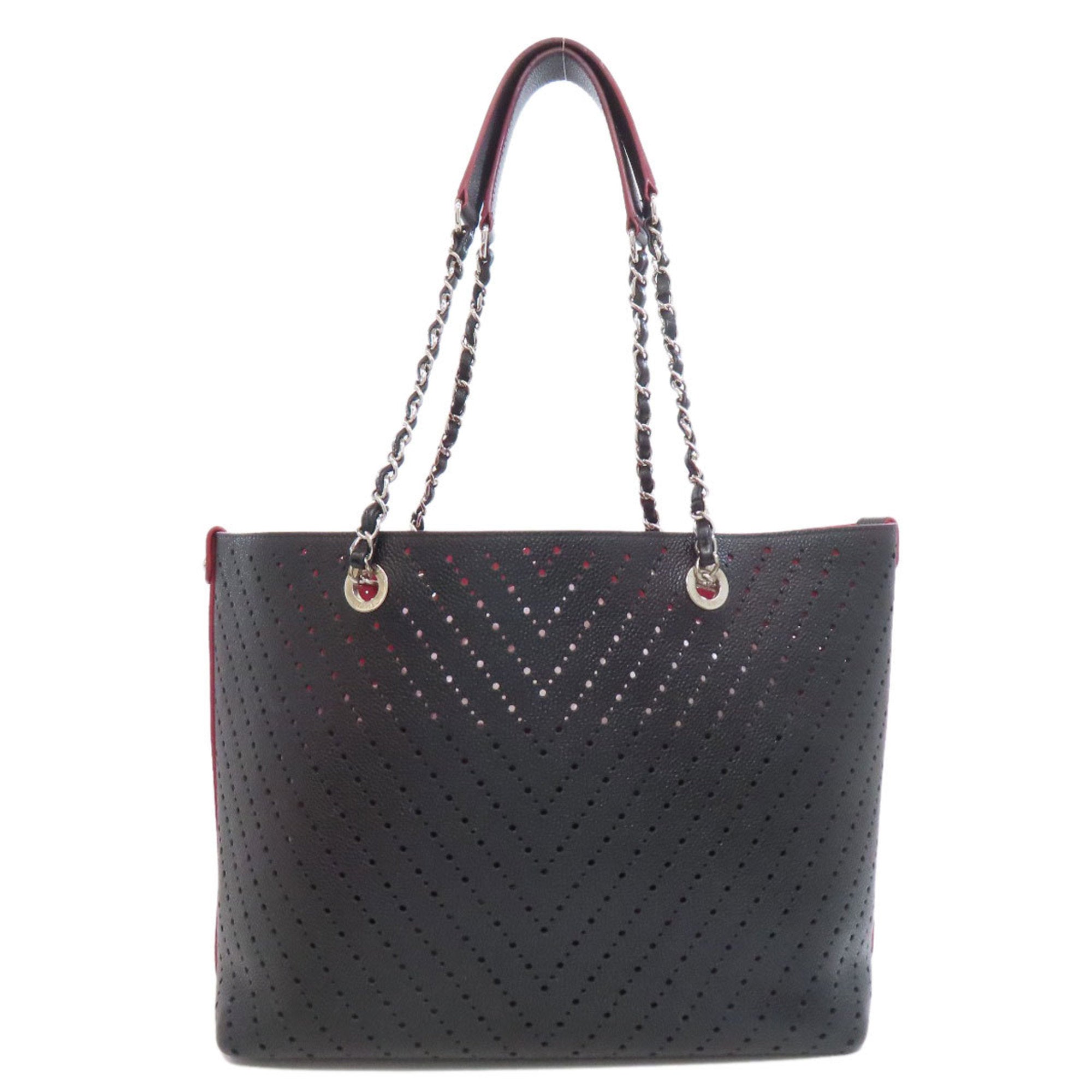 Chanel Black Leather Tote Bag (Pre-Owned)