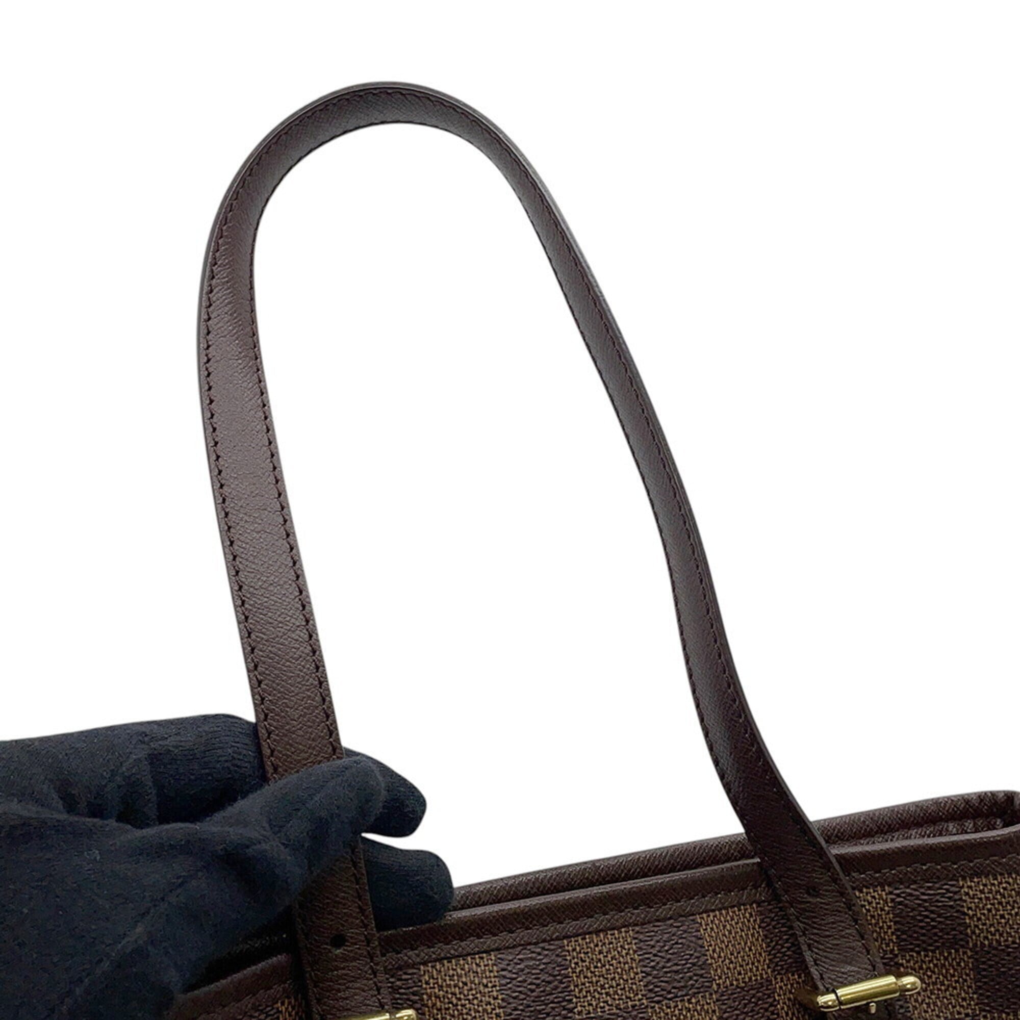 Louis Vuitton Red Color Damier Canvas Handbag Pouch Shoulder Bag Tote Bag (Pre-Owned)