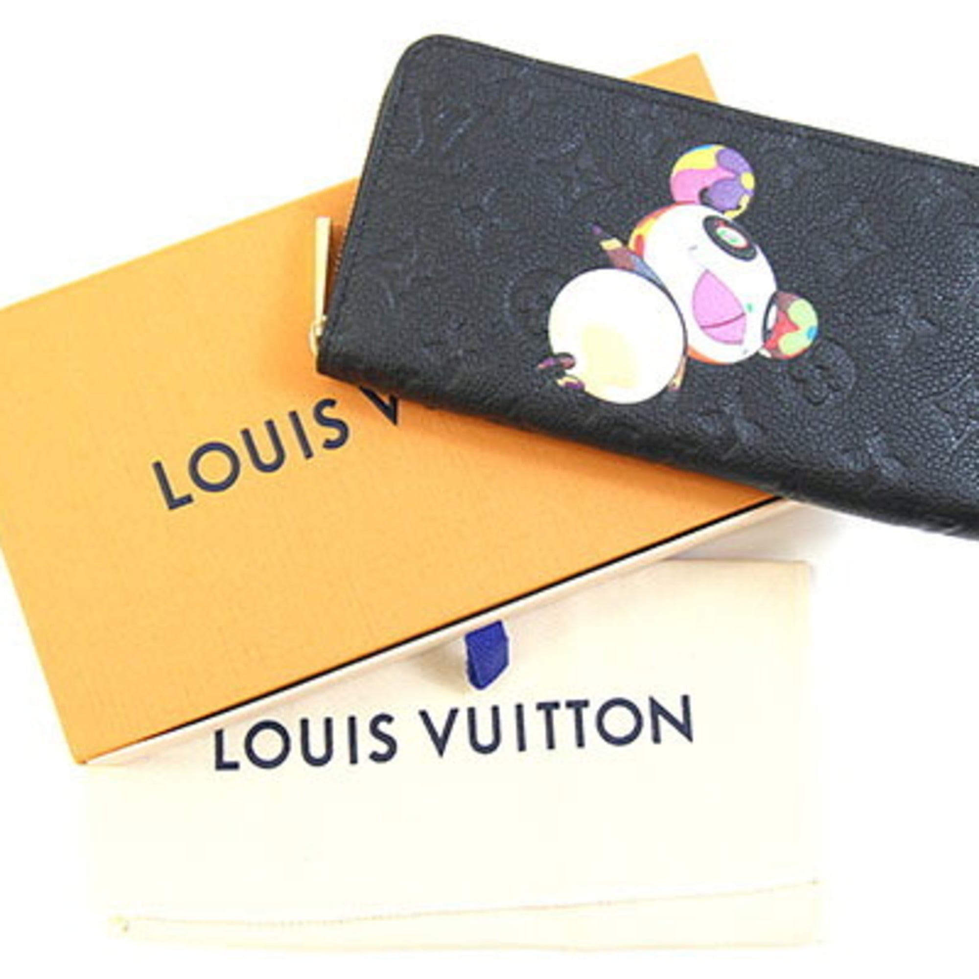 Louis Vuitton Black Noir Monogram Empreinte Leather Long Wallet (Bi-Fold) (Pre-Owned)