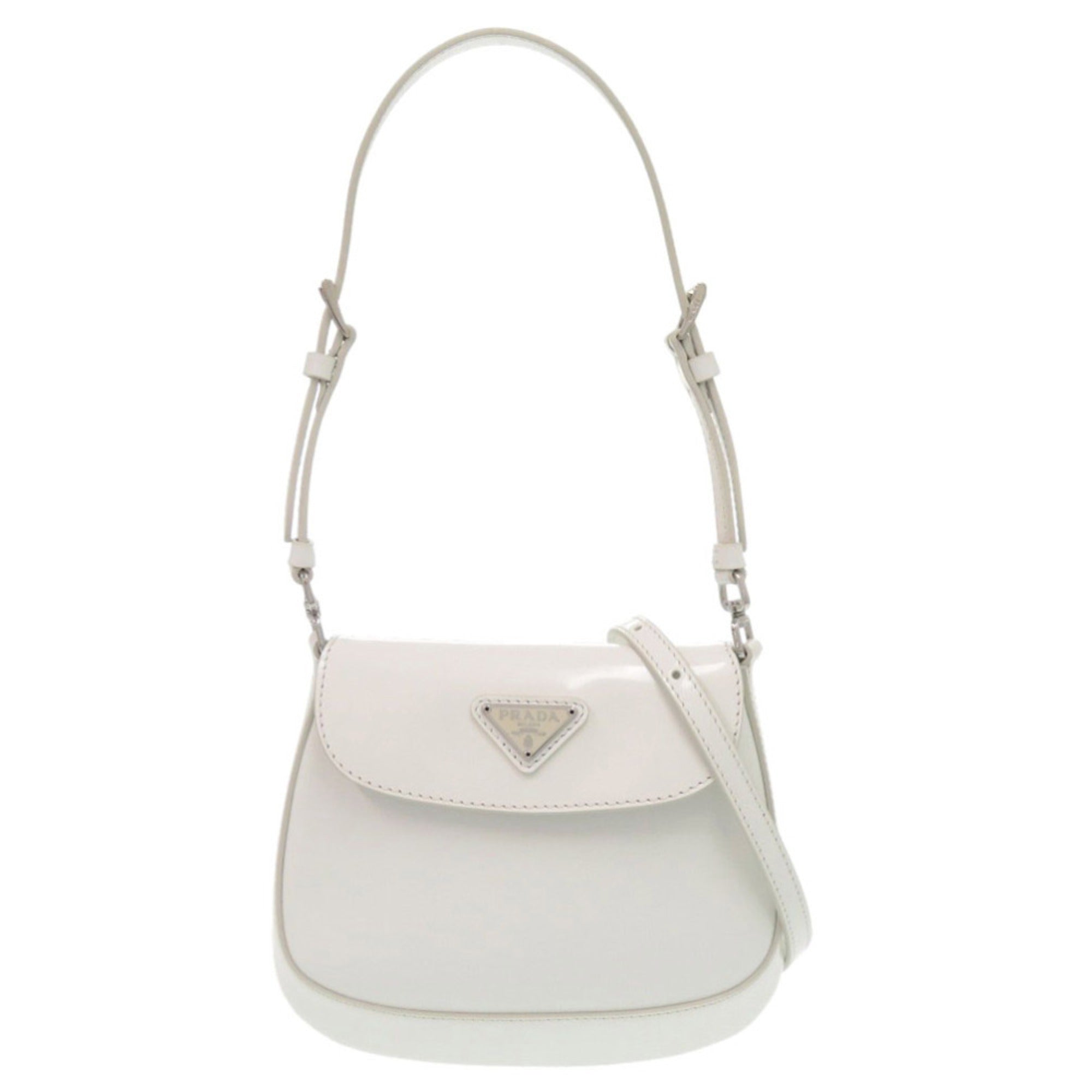 Prada White Leather Shoulder Bag (Pre-Owned)