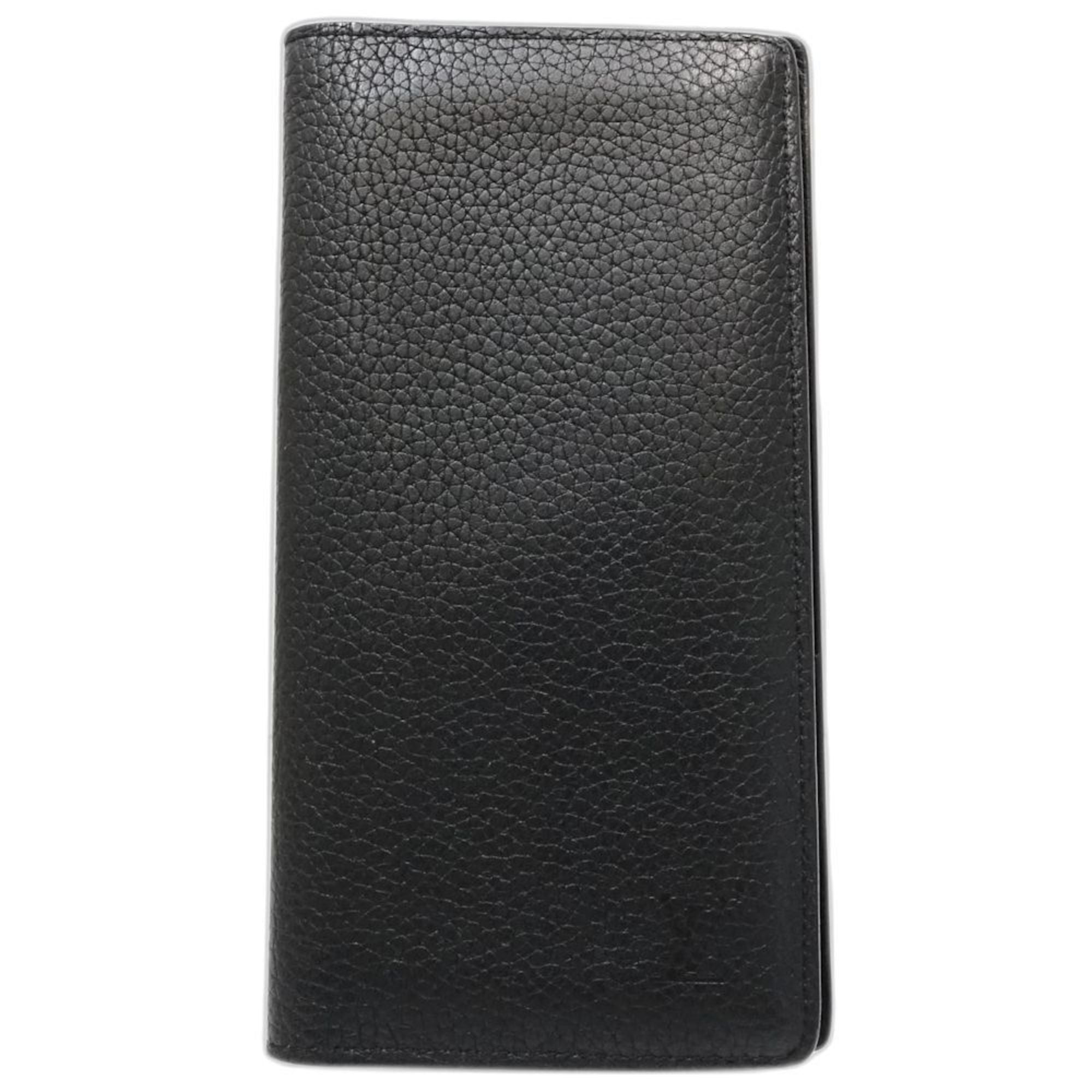 Louis Vuitton Noir Leather Long Wallet (Bi-Fold) (Pre-Owned)