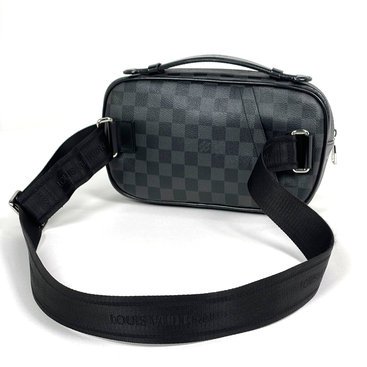 Louis Vuitton Noir Damier Graphite Fanny Pack Handbag Sling Bag (Pre-Owned)