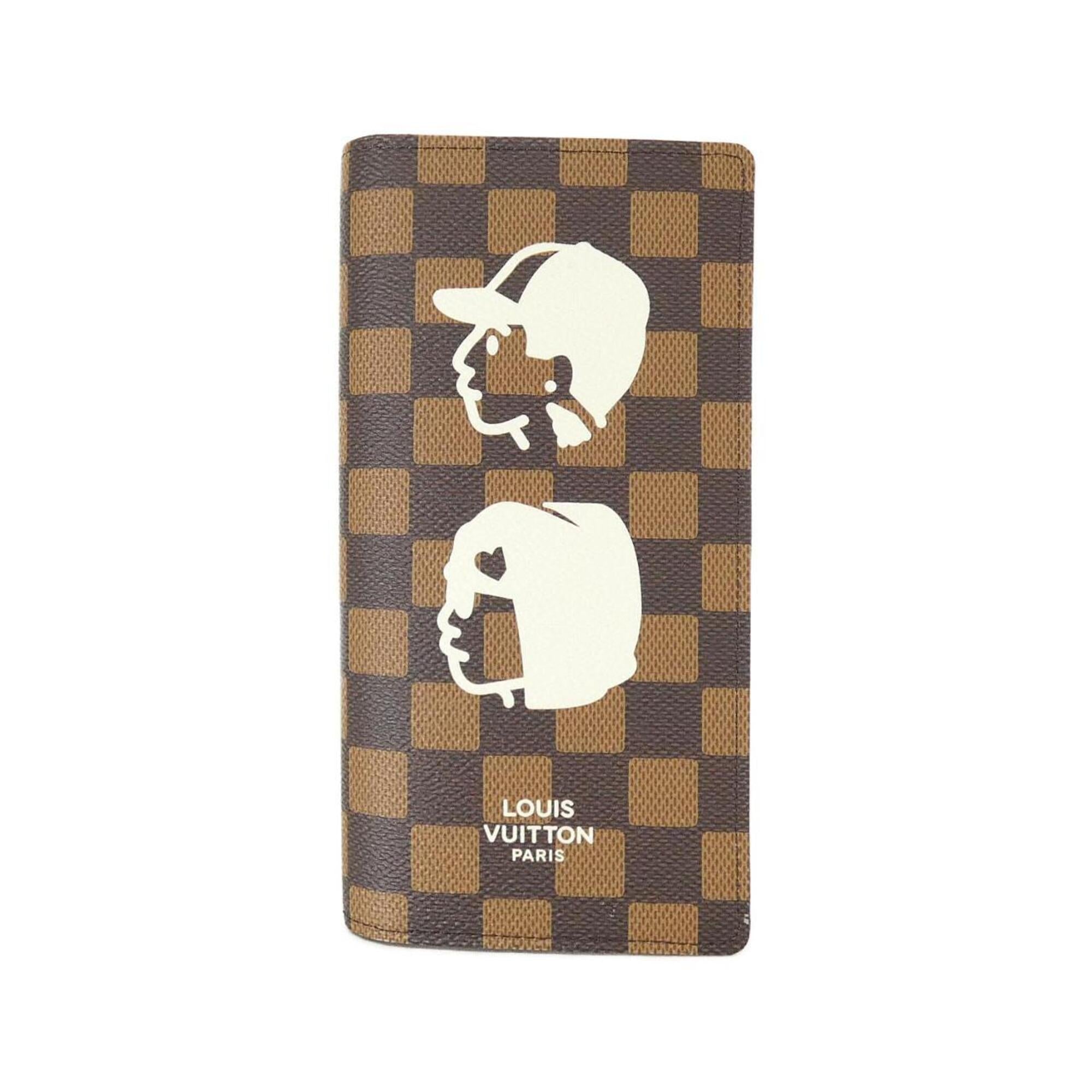 Louis Vuitton Damier Ebene Coated Canvas Long Wallet (Bi-Fold) (Pre-Owned)