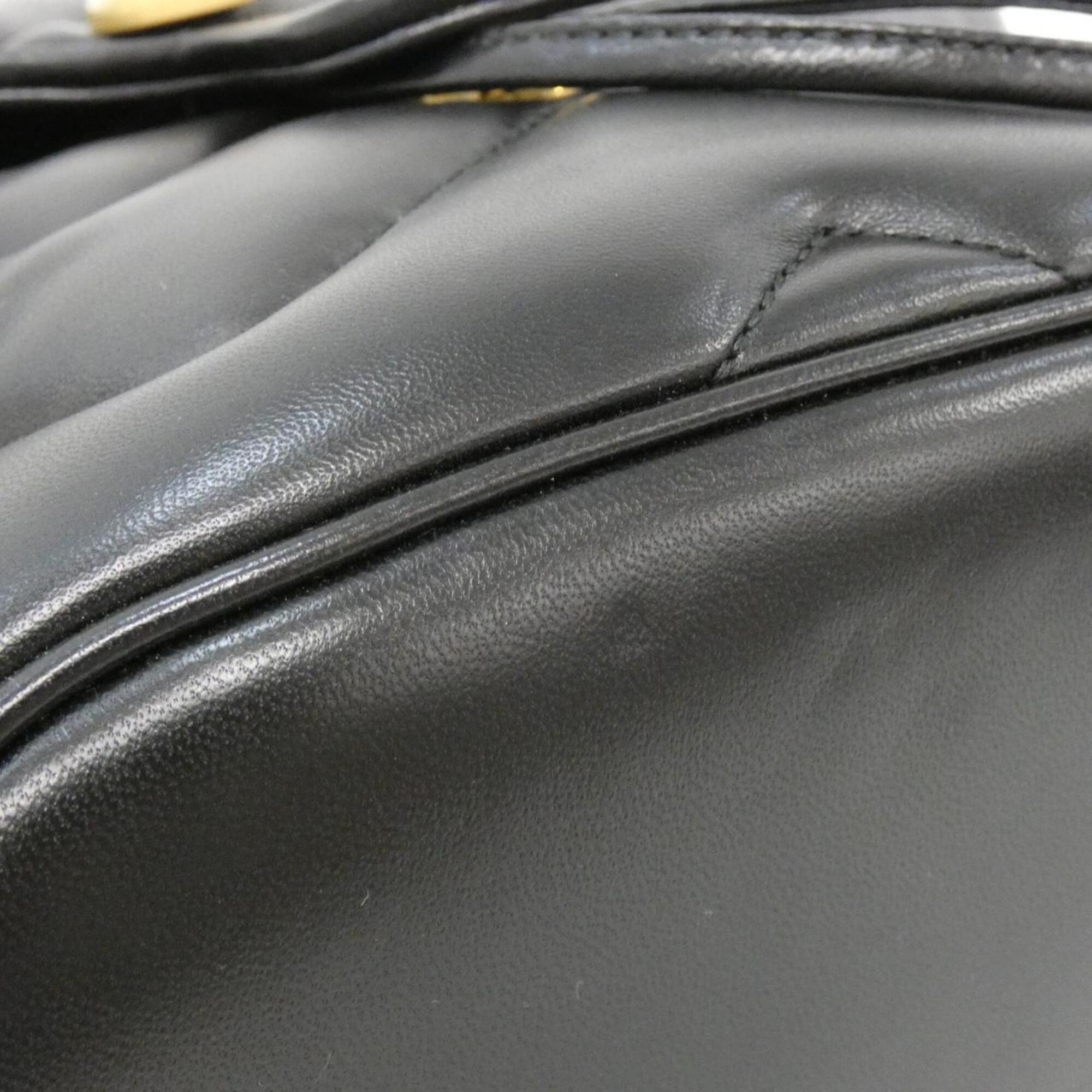 Gucci Black Quilting Leather Backpack (Pre-Owned)