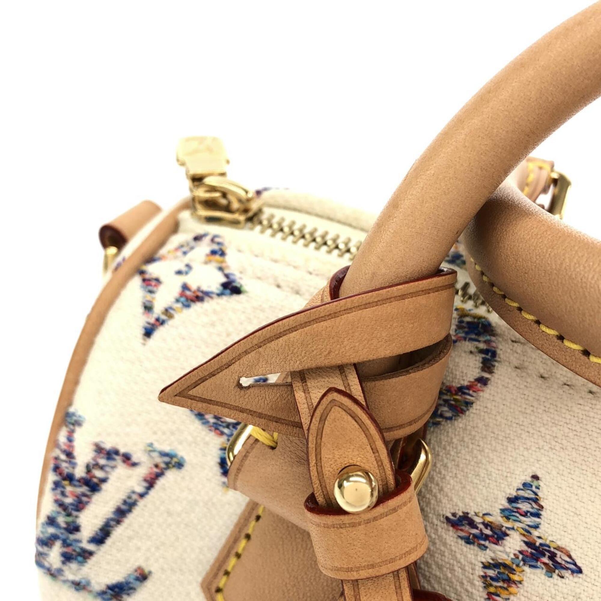 Louis Vuitton Monogram Multicolore White Jacquard Boston Bag (Pre-Owned)
