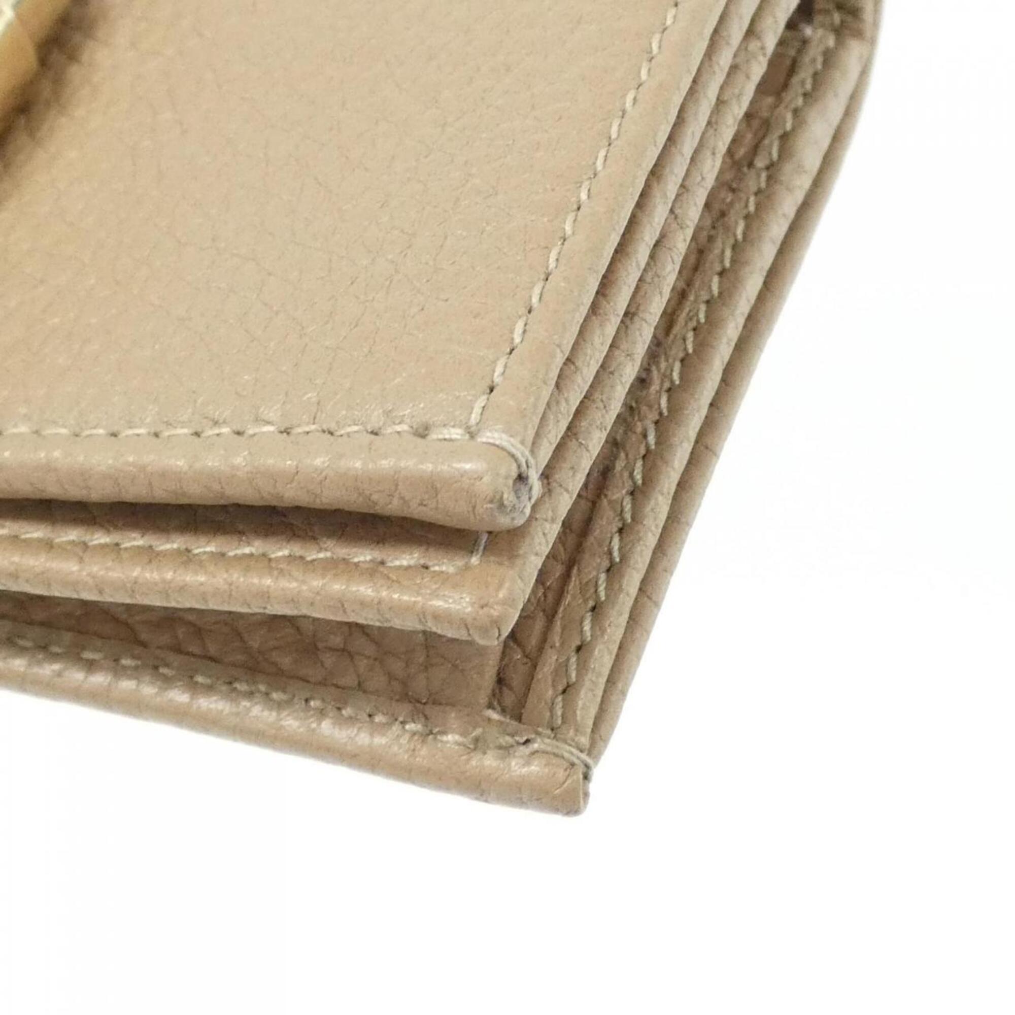 Gucci Beige Leather Wallet (Bi-Fold) (Pre-Owned)