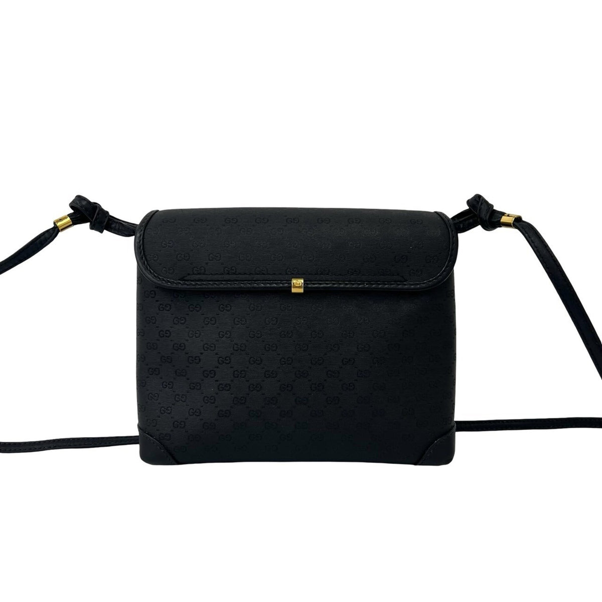 Gucci Black Leather Pvc Pochette Shoulder Bag (Pre-Owned)