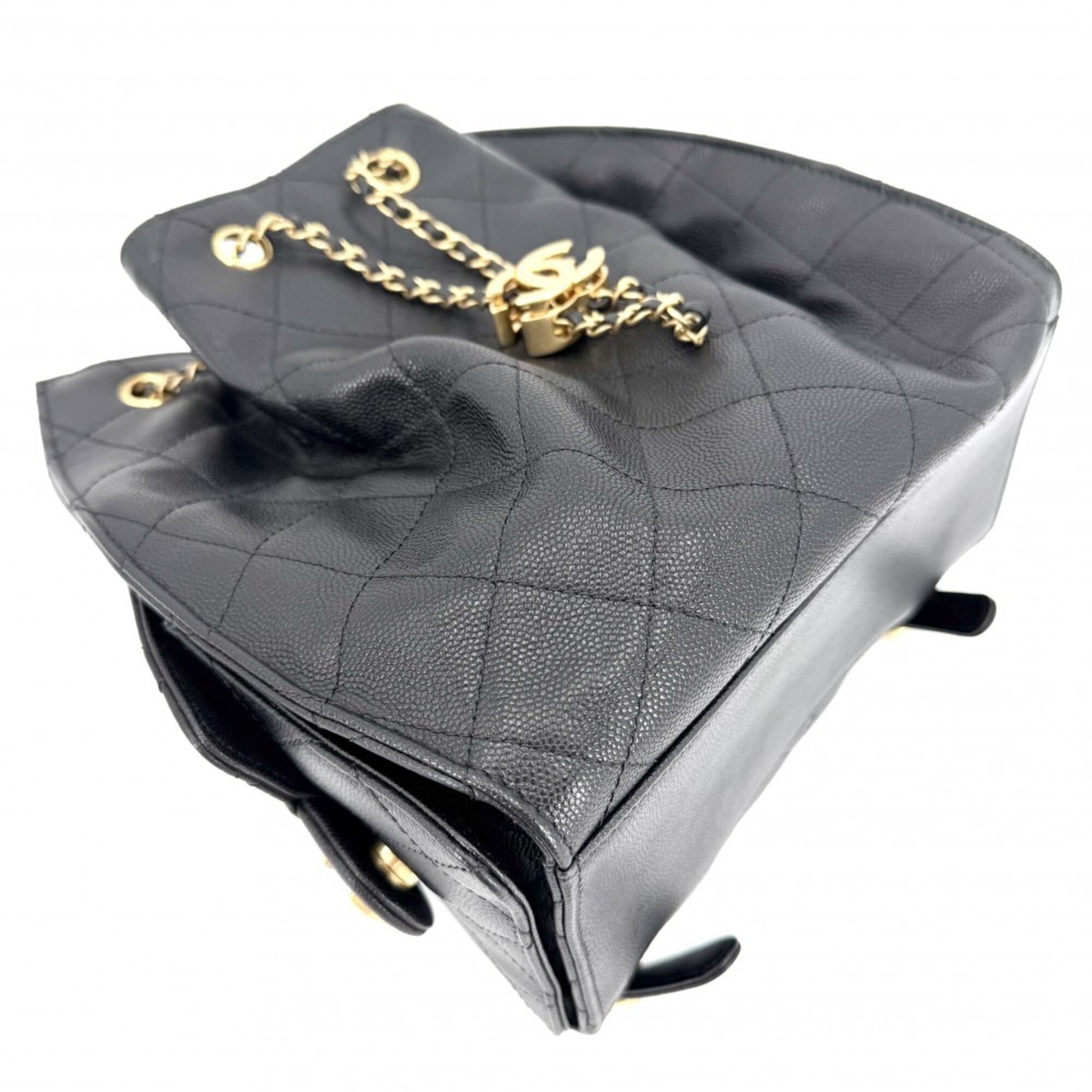 Chanel Black White Grained Calfskin (Pre-Owned)