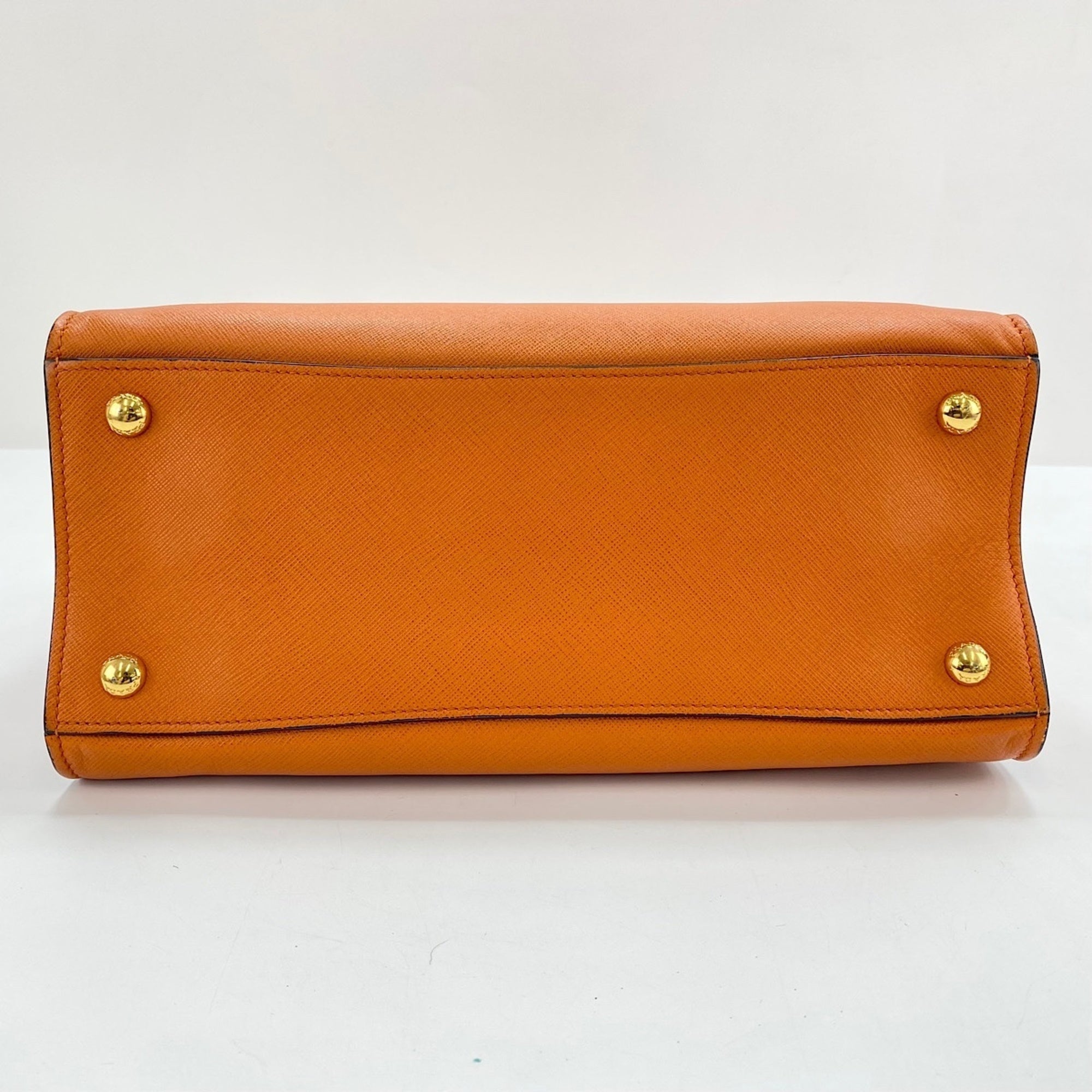 Prada Orange Leather Handbag (Pre-Owned)