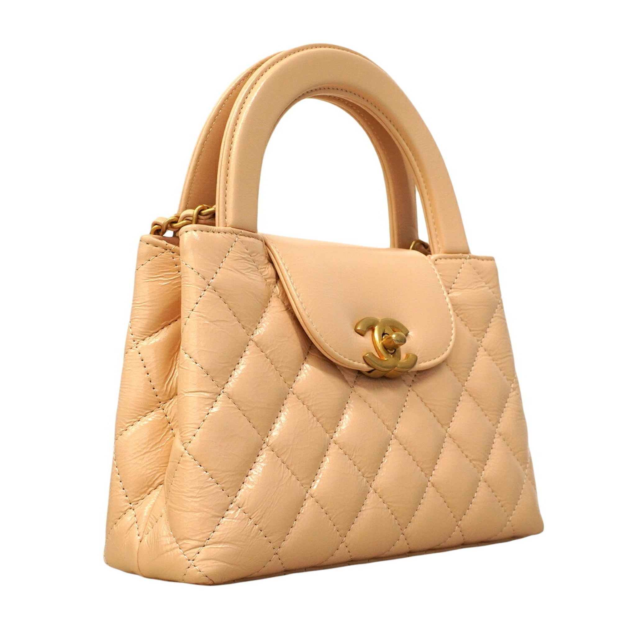 Chanel Beige Leather Handbag (Pre-Owned)