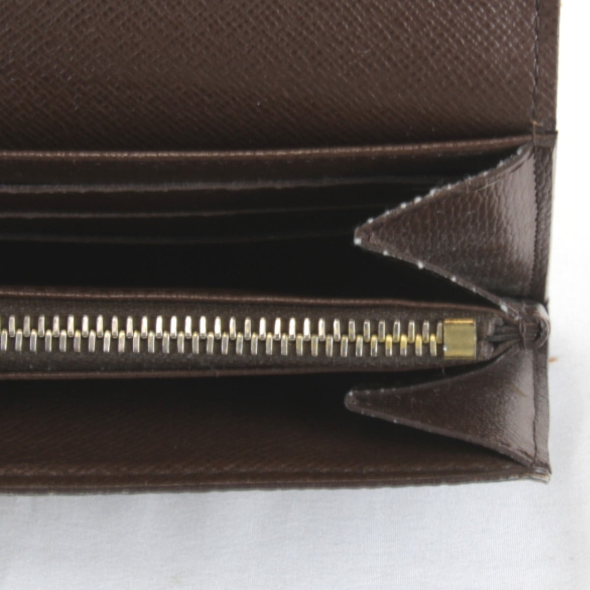 Louis Vuitton Brown Damier Canvas Long Wallet (Bi-Fold) (Pre-Owned)