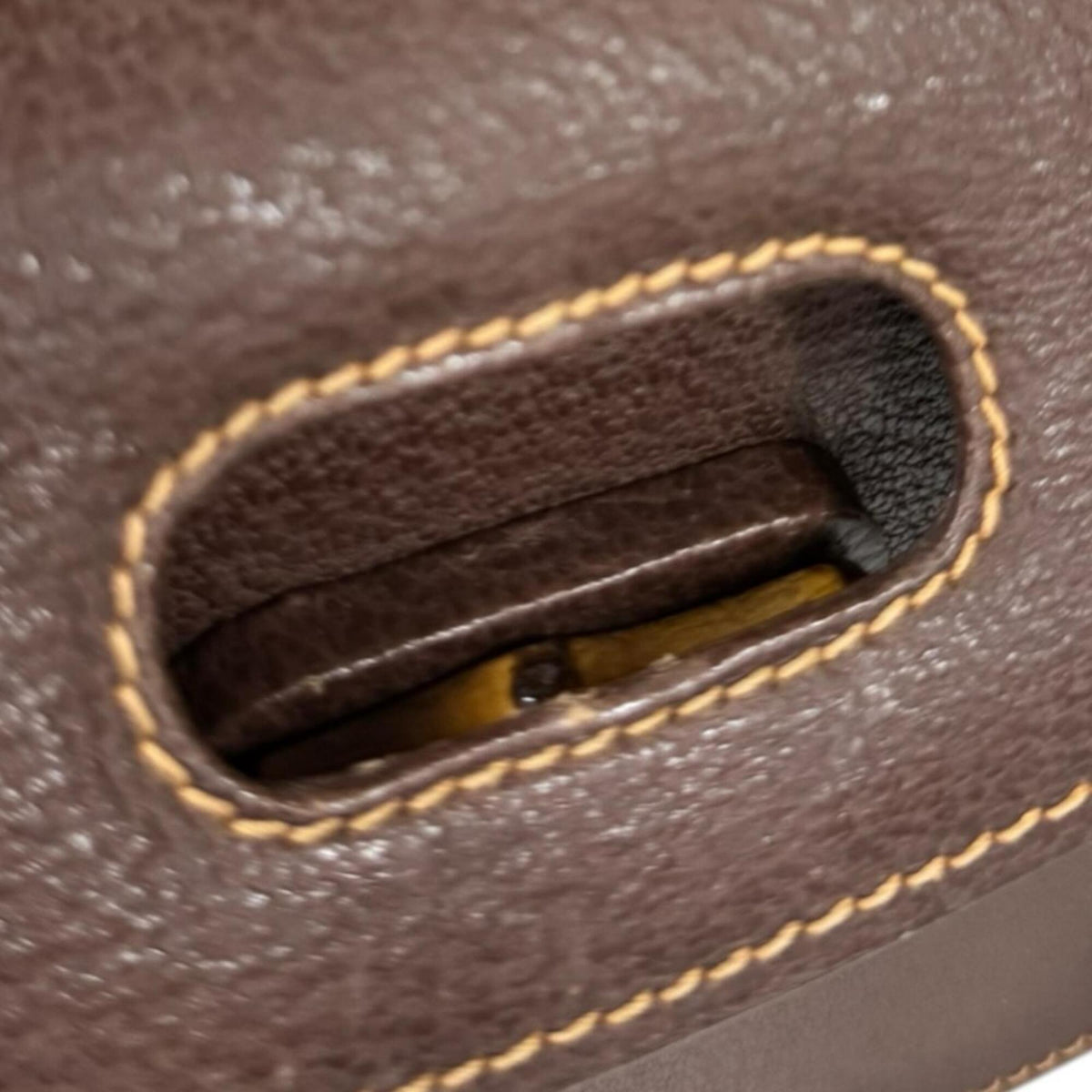 Gucci Bamboo Brown Bamboo Leather Shoulder Bag (Pre-Owned)