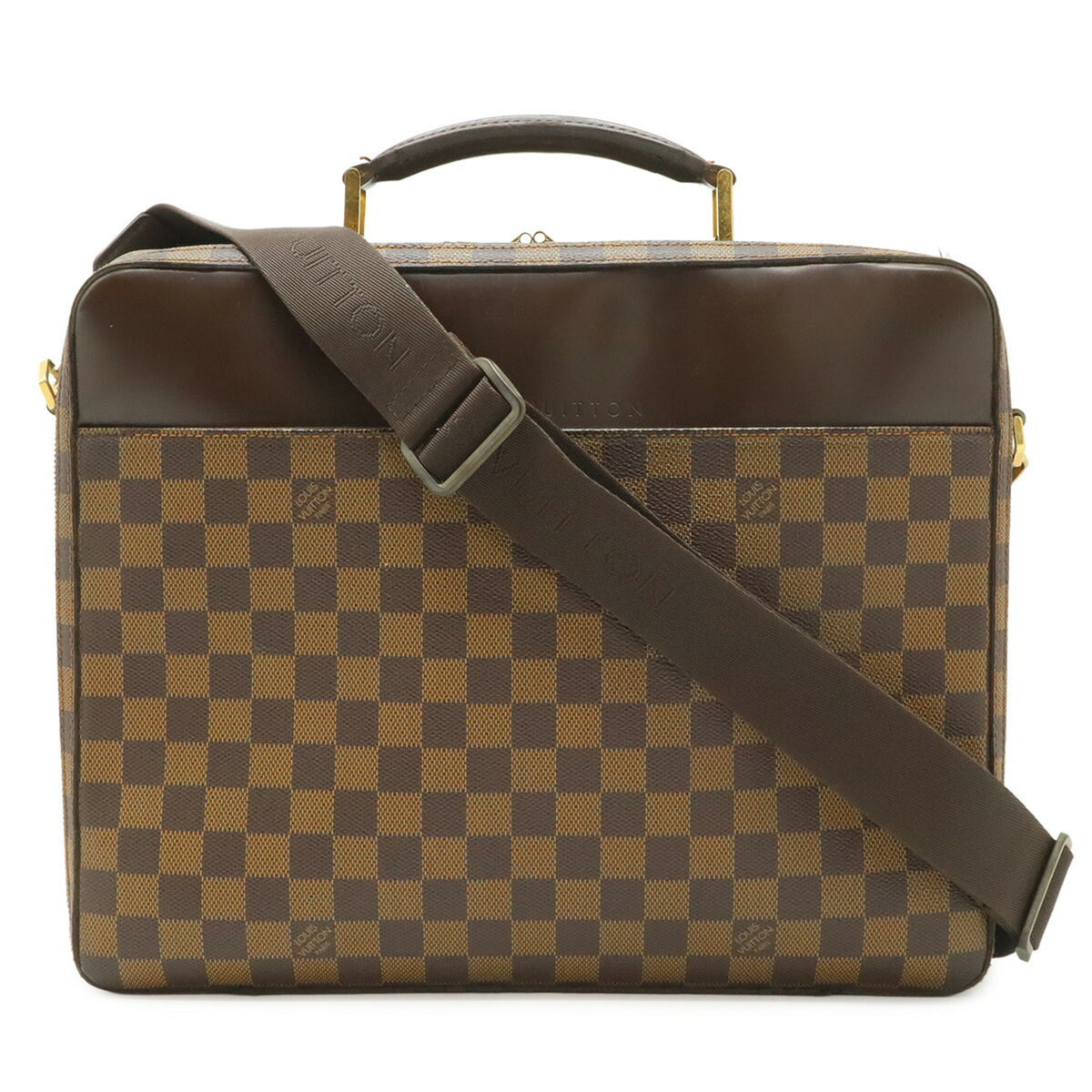 Louis Vuitton Brown Damier Canvas White Pvc Handbag Shoulder Bag (Pre-Owned)