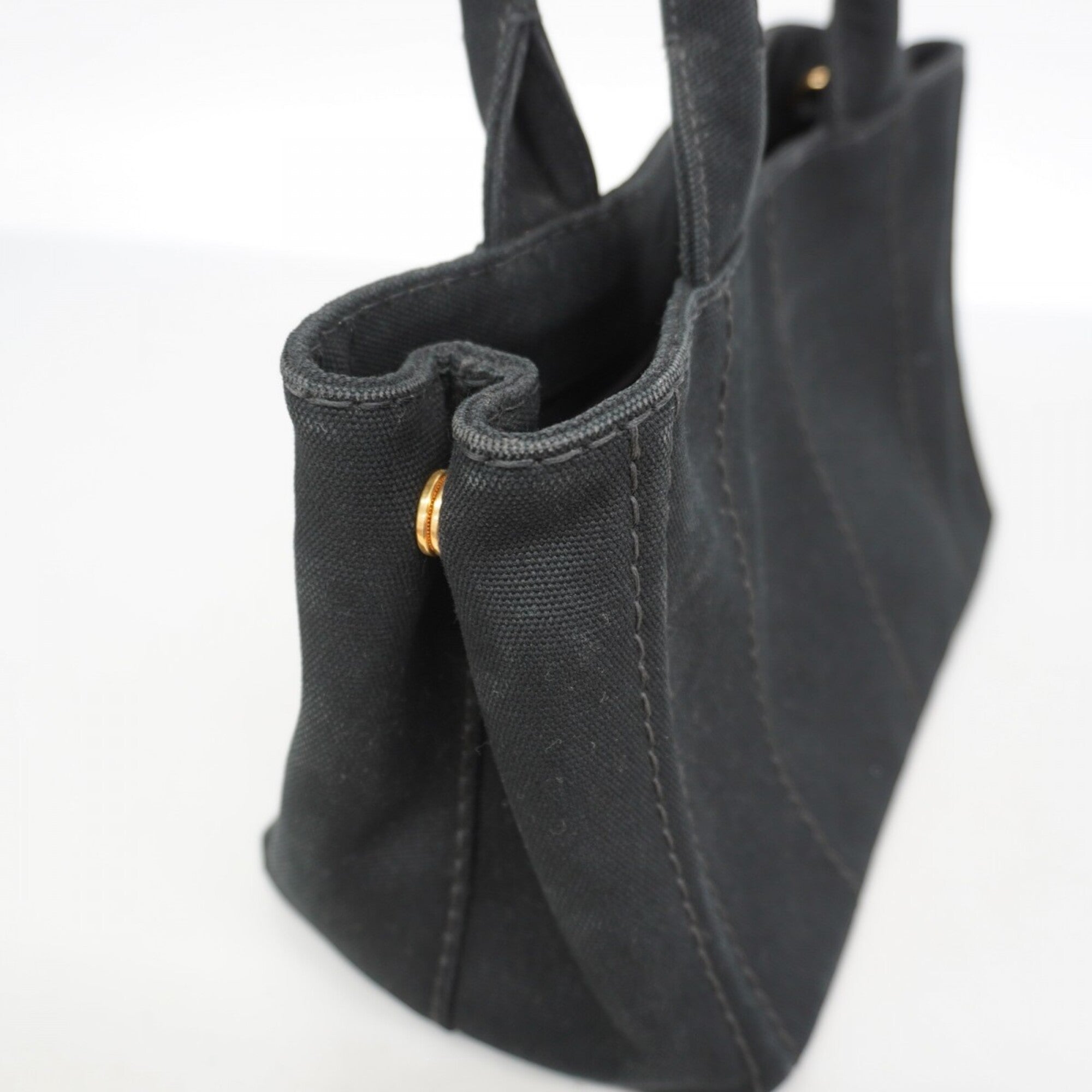 Prada Black Canvas Handbag (Pre-Owned)
