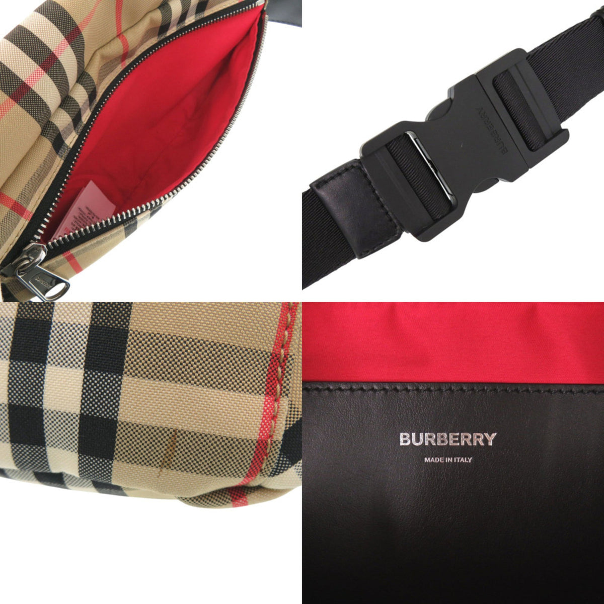 Burberry Beige Cotton Polyester Fanny Pack (Pre-Owned)