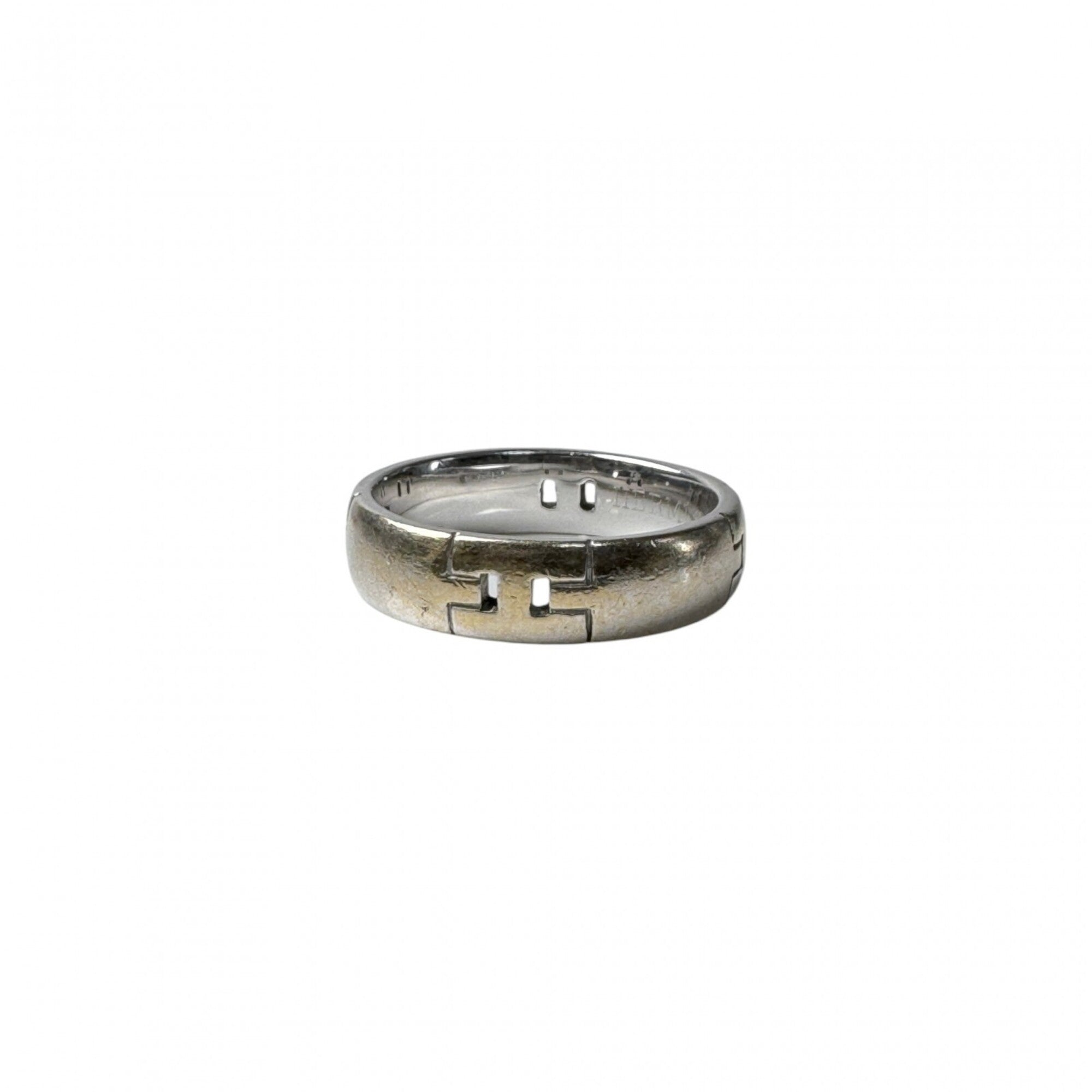 Hermes White Gold Band Ring (Pre-Owned)