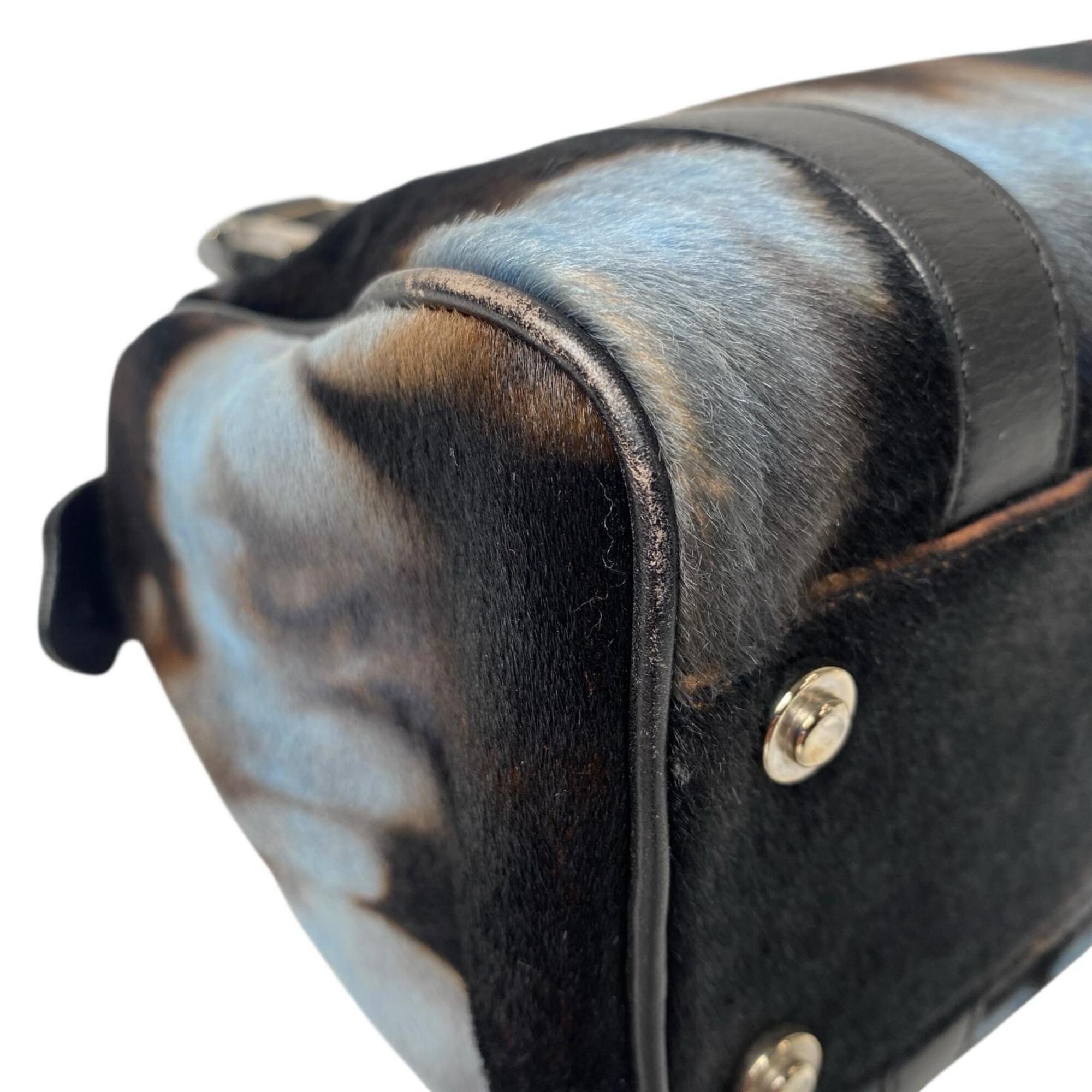 Christian Dior Multi-Color Leather Boston Bag Handbag (Pre-Owned)