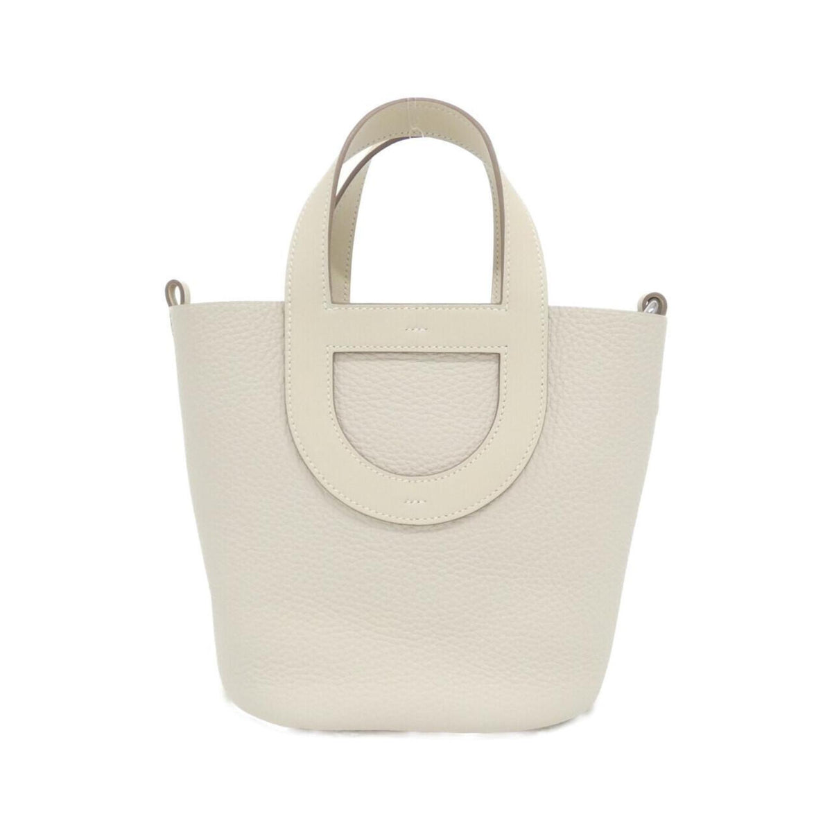 Hermes Beige Taurillon Clemence Leather Swift Leather Handbag (Pre-Owned)