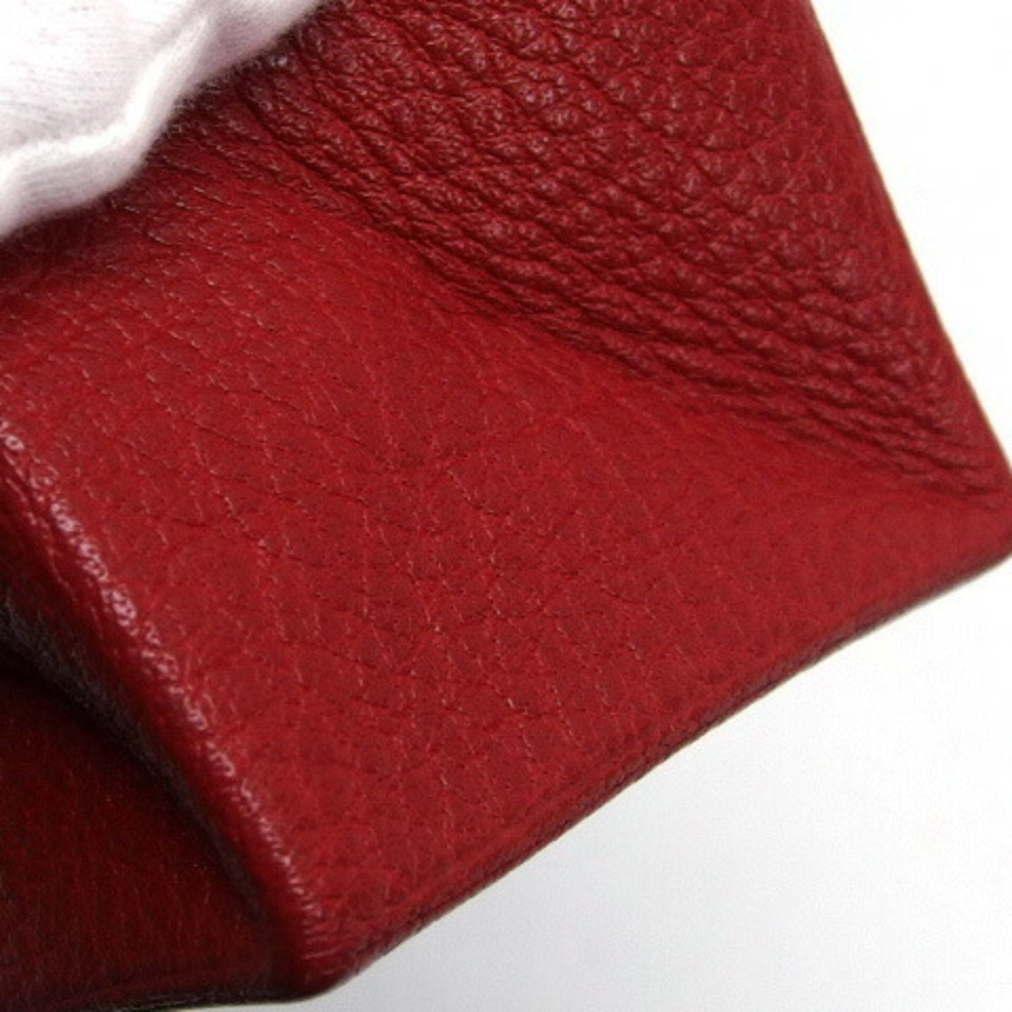 Hermes Zulu Red Color Chevre Leather Coin Purse/Coin Case (Pre-Owned)